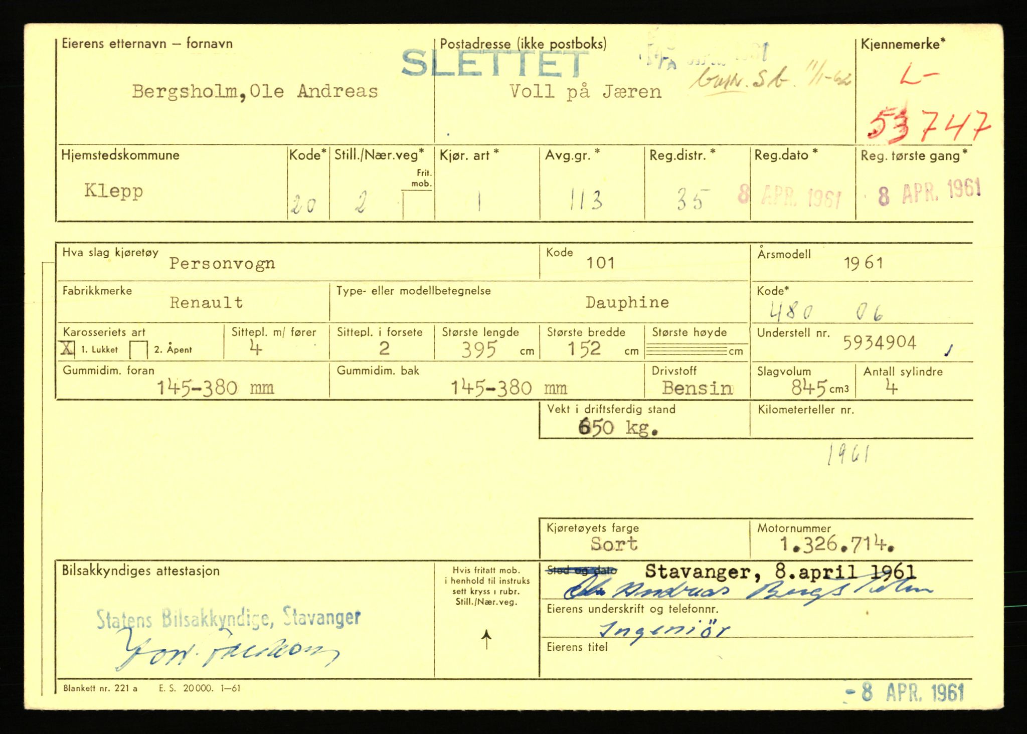 Stavanger trafikkstasjon, AV/SAST-A-101942/0/F/L0053: L-52900 - L-54199, 1930-1971, p. 2005