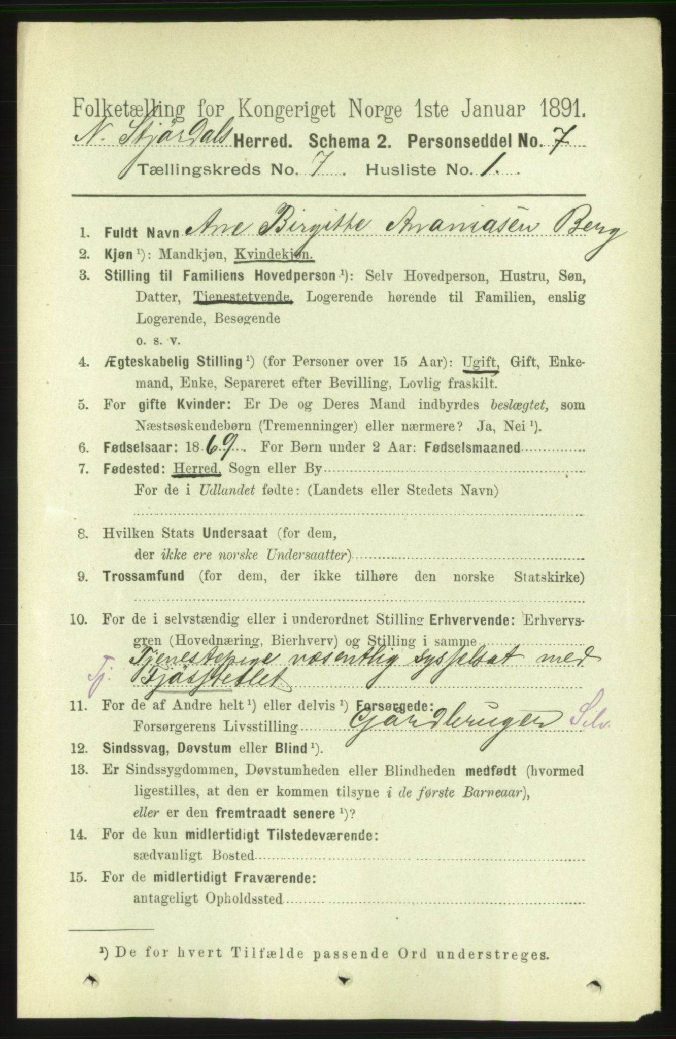 RA, 1891 census for 1714 Nedre Stjørdal, 1891, p. 3082