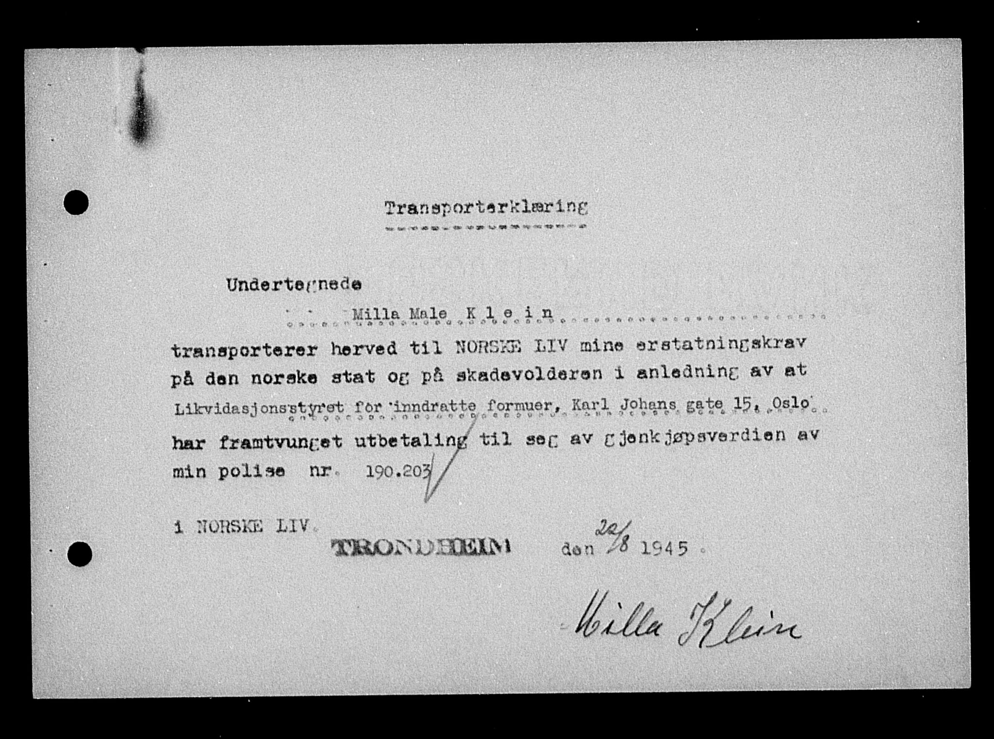 Justisdepartementet, Tilbakeføringskontoret for inndratte formuer, AV/RA-S-1564/H/Hc/Hca/L0902: --, 1945-1947, p. 166