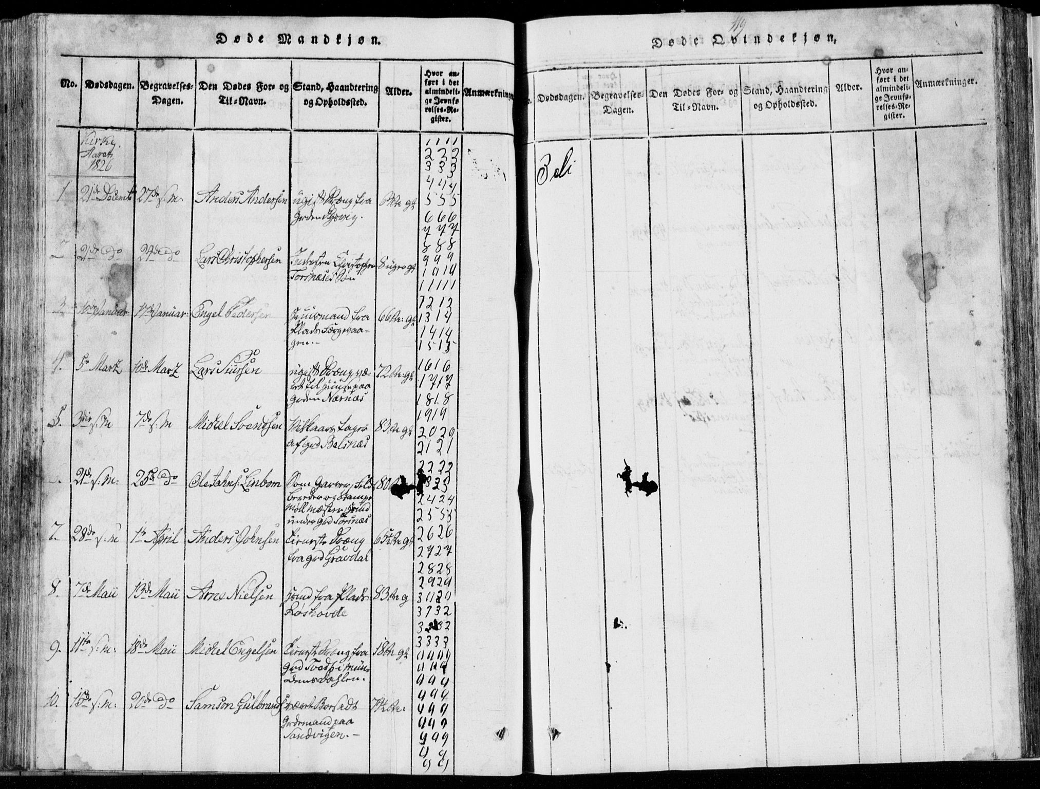 Strandebarm sokneprestembete, AV/SAB-A-78401/H/Hab: Parish register (copy) no. A  1, 1816-1826, p. 119