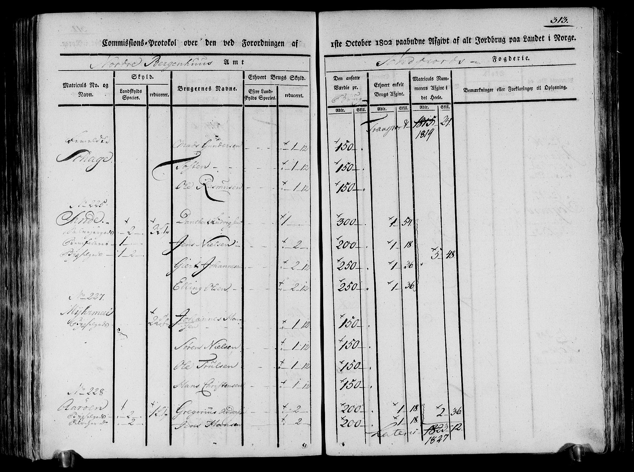 Rentekammeret inntil 1814, Realistisk ordnet avdeling, AV/RA-EA-4070/N/Ne/Nea/L0120: Sunn- og Nordfjord fogderi. Kommisjonsprotokoll, 1803, p. 319