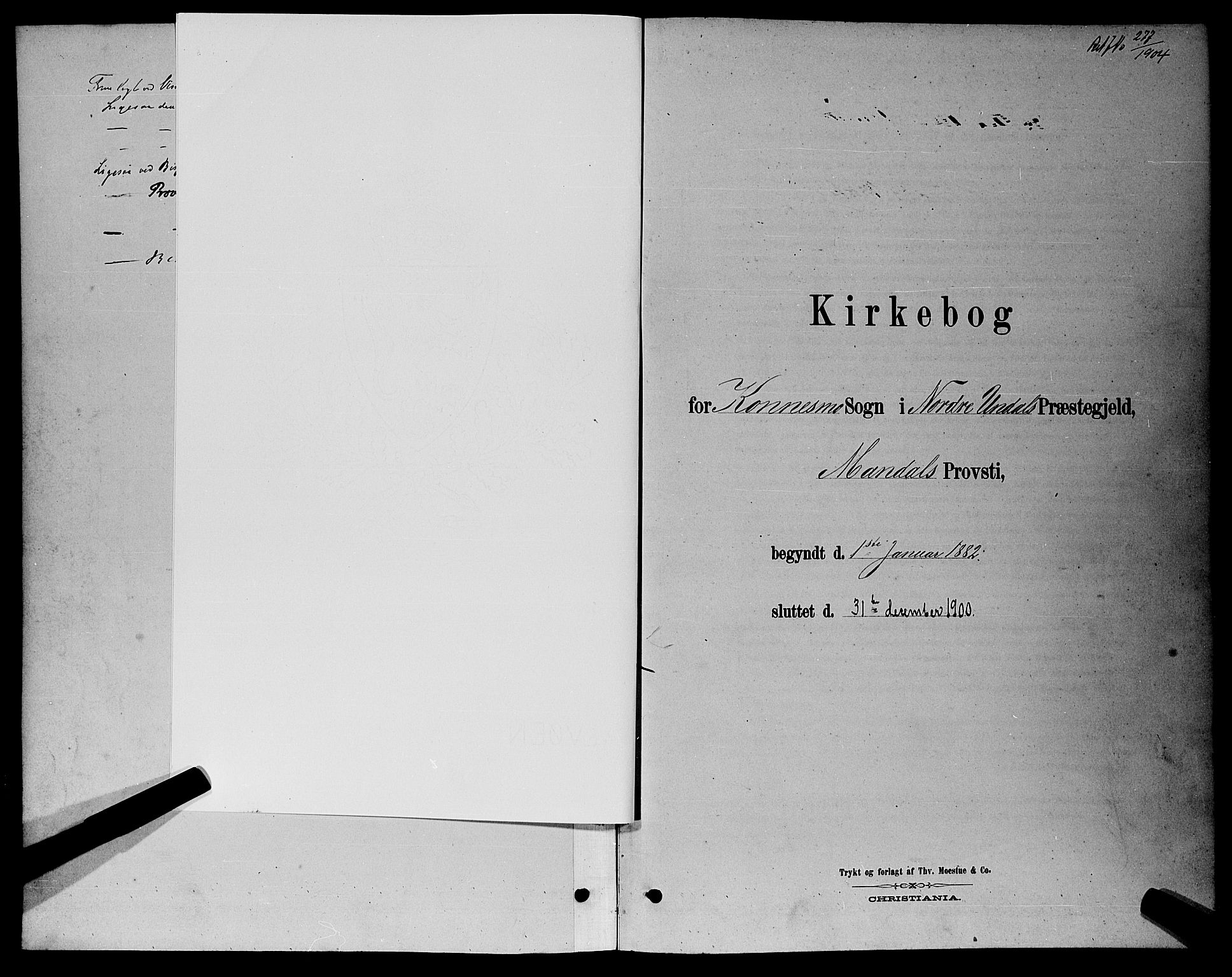 Nord-Audnedal sokneprestkontor, AV/SAK-1111-0032/F/Fb/Fba/L0003: Parish register (copy) no. B 3, 1881-1900