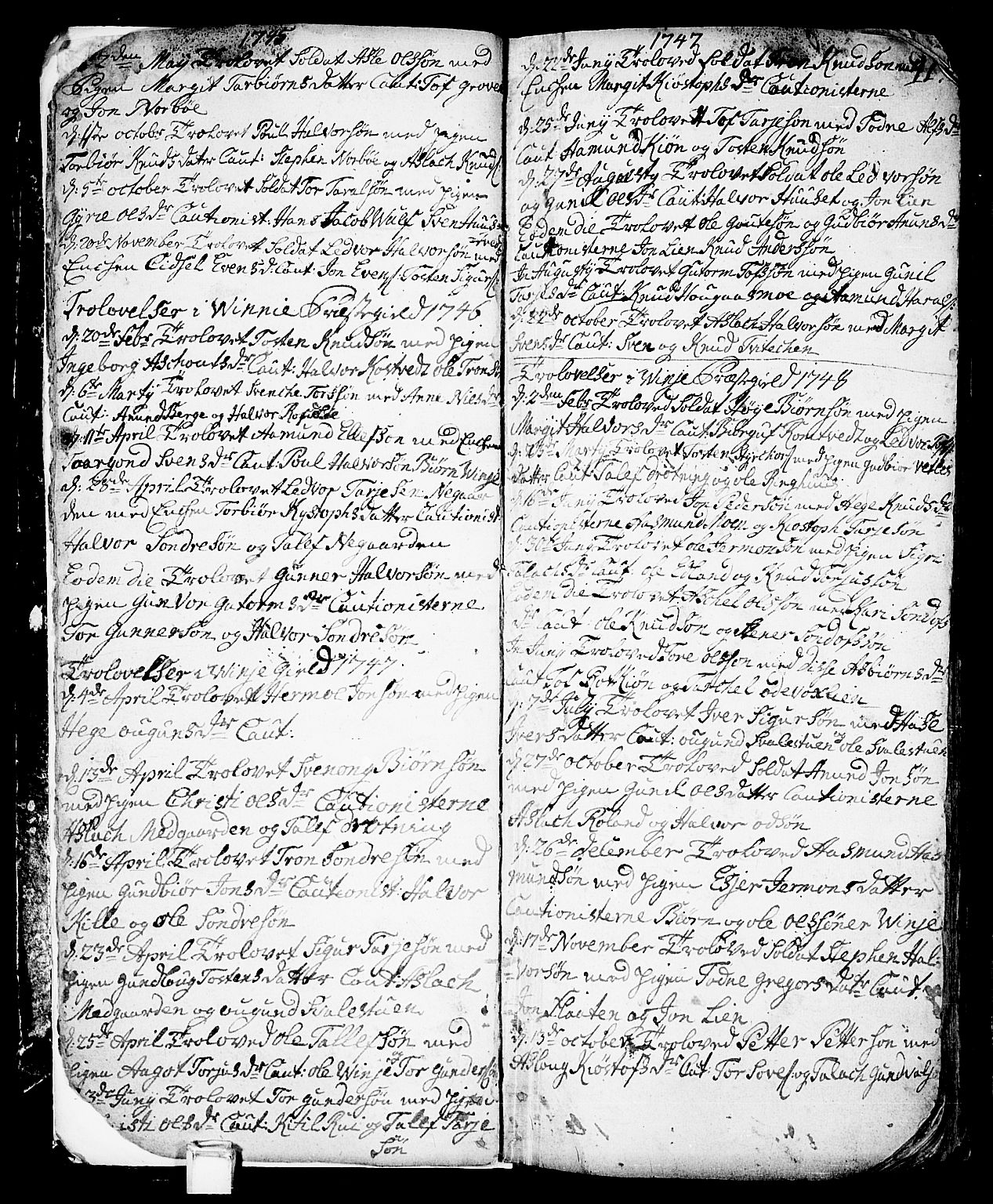 Vinje kirkebøker, SAKO/A-312/F/Fa/L0001: Parish register (official) no. I 1, 1717-1766, p. 10