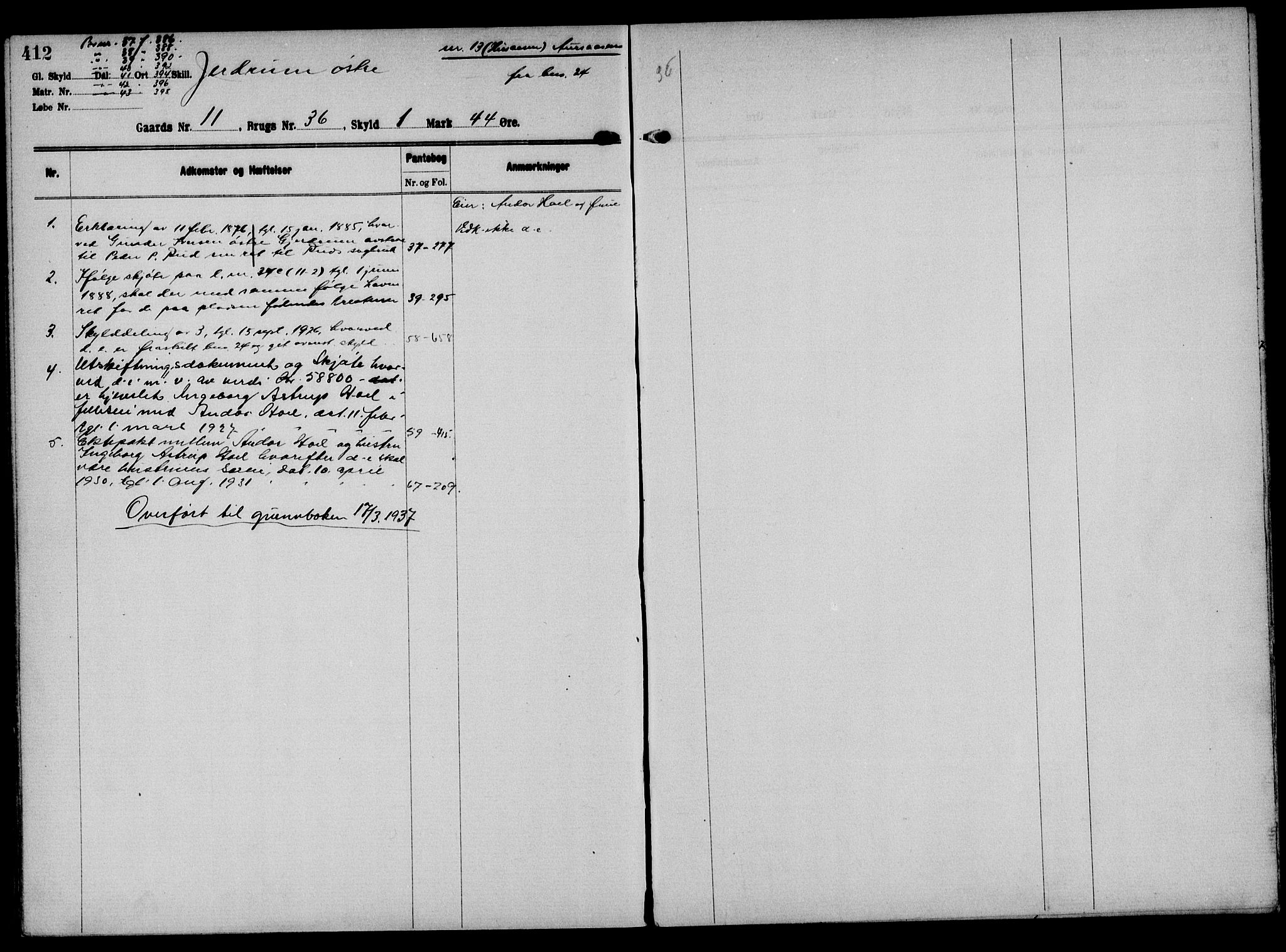 Solør tingrett, AV/SAH-TING-008/H/Ha/Hak/L0001: Mortgage register no. I, 1900-1935, p. 412