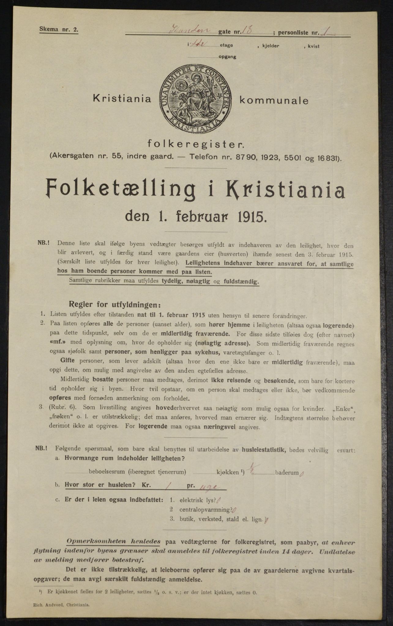 OBA, Municipal Census 1915 for Kristiania, 1915, p. 47769