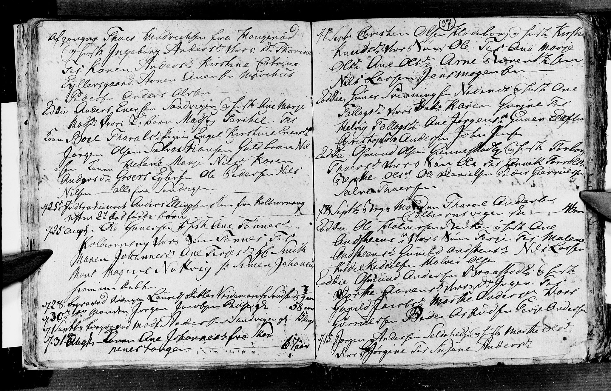 Øyestad sokneprestkontor, AV/SAK-1111-0049/F/Fb/L0002: Parish register (copy) no. B 2, 1795-1807, p. 37