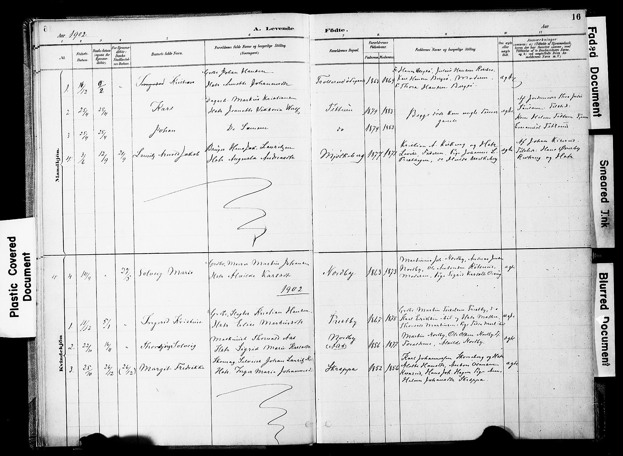 Spydeberg prestekontor Kirkebøker, SAO/A-10924/F/Fc/L0001: Parish register (official) no. III 1, 1886-1907, p. 16