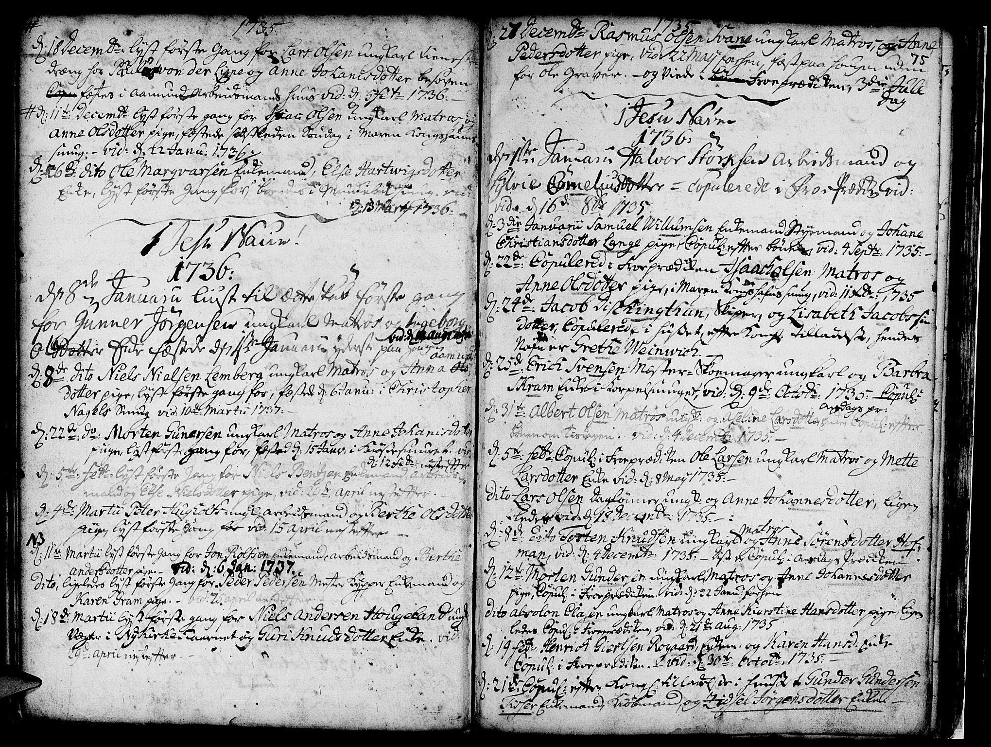 Nykirken Sokneprestembete, SAB/A-77101/H/Haa/L0007: Parish register (official) no. A 7, 1719-1781, p. 75