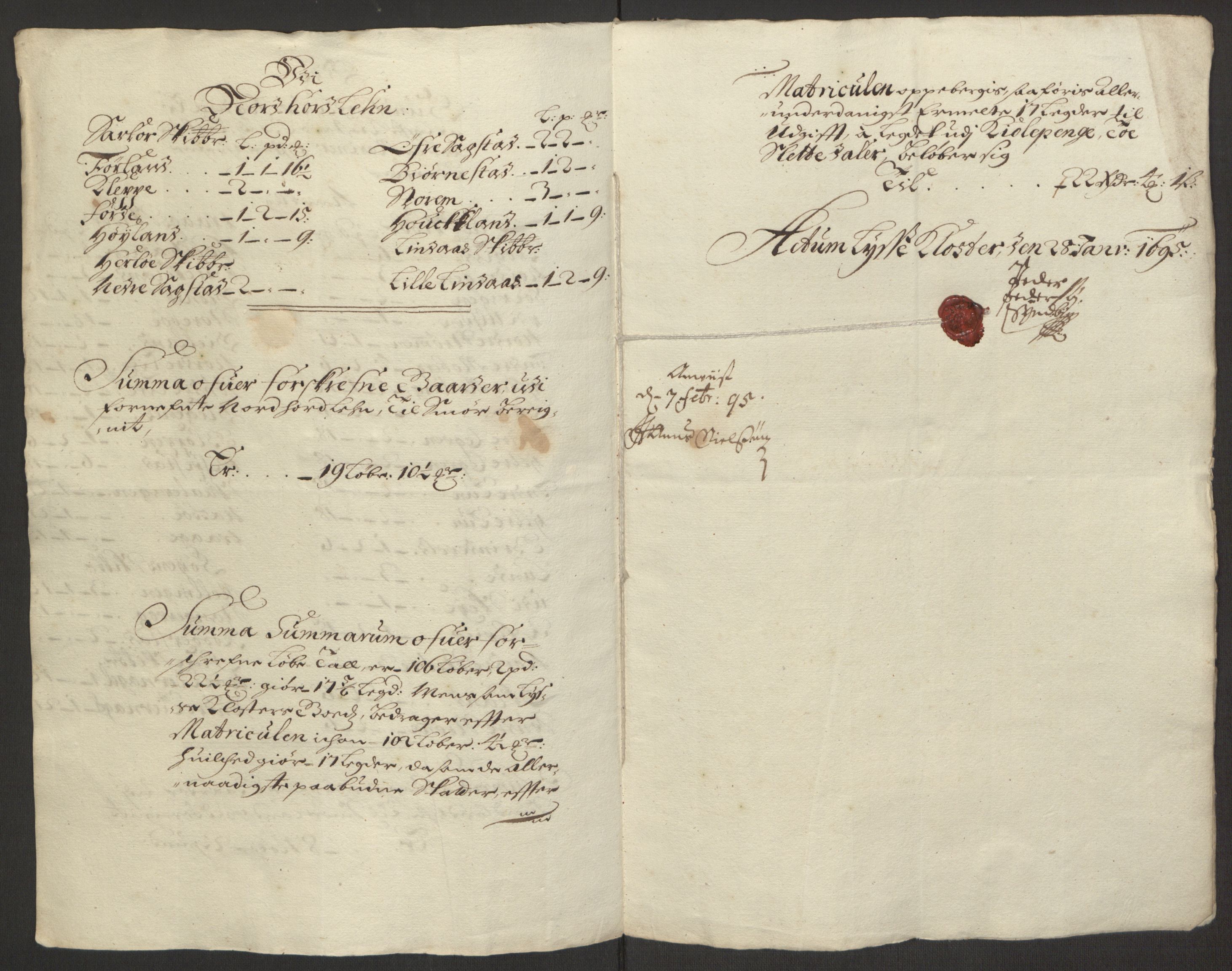 Rentekammeret inntil 1814, Reviderte regnskaper, Fogderegnskap, RA/EA-4092/R50/L3159: Fogderegnskap Lyse kloster, 1691-1709, p. 33