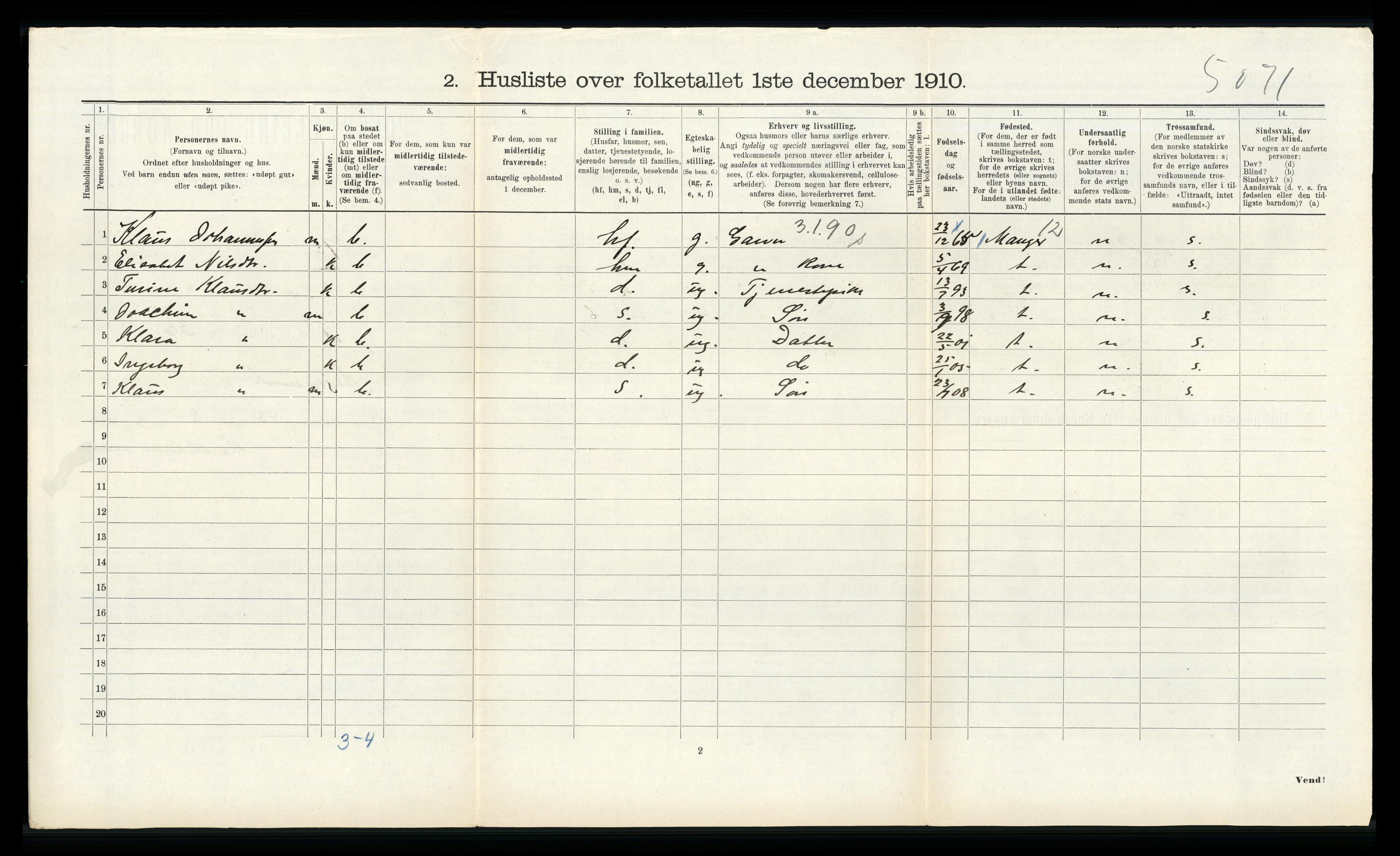 RA, 1910 census for Alversund, 1910, p. 641