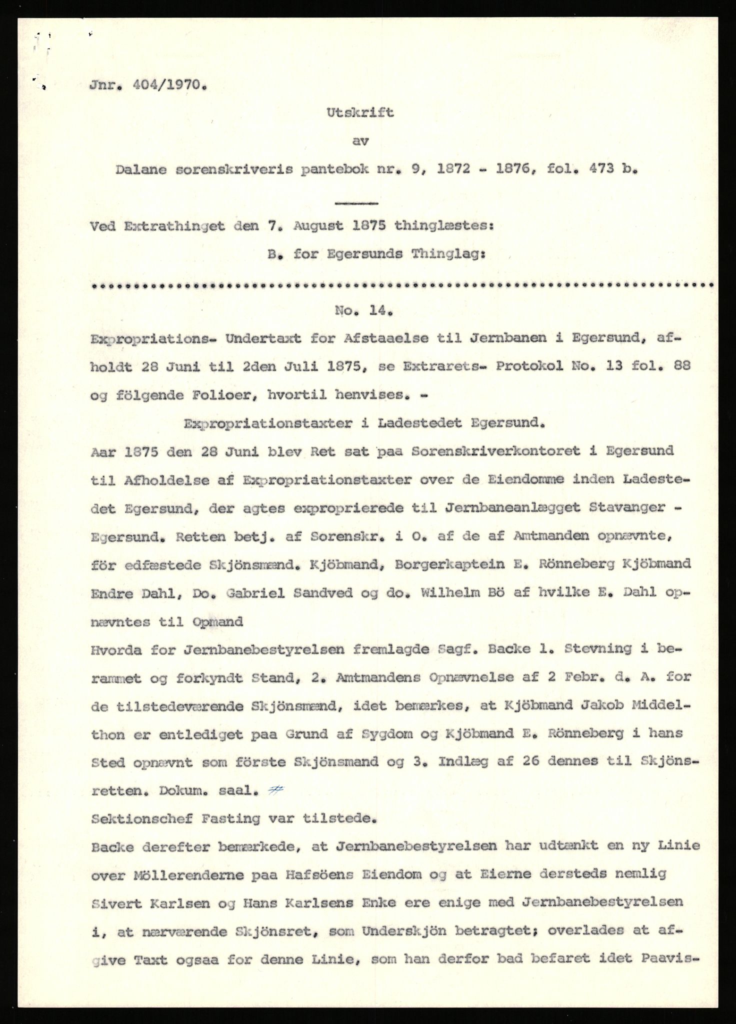 Statsarkivet i Stavanger, AV/SAST-A-101971/03/Y/Yj/L0015: Avskrifter sortert etter gårdsnavn: Dysje - Eide, 1750-1930, p. 267