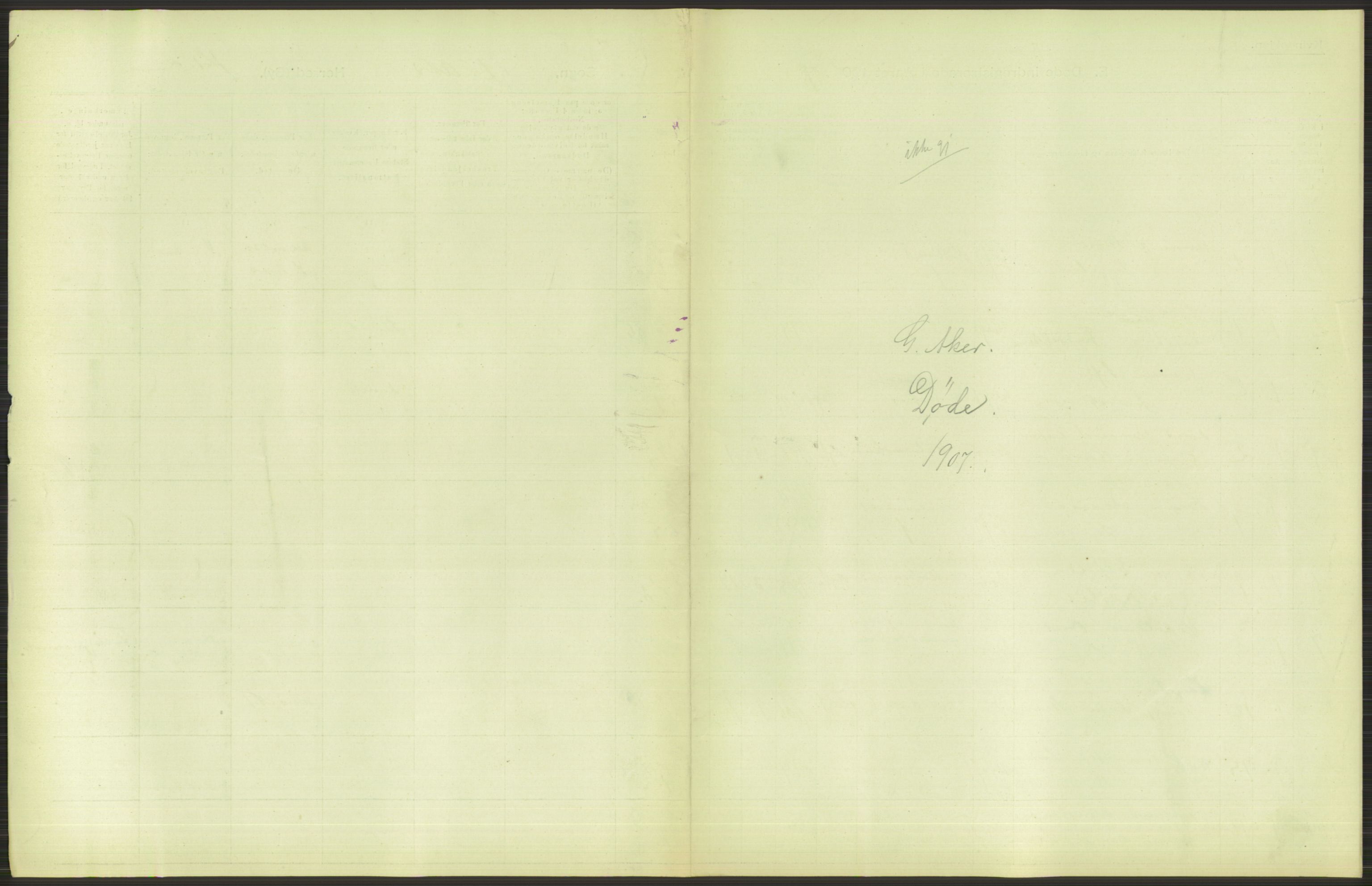 Statistisk sentralbyrå, Sosiodemografiske emner, Befolkning, AV/RA-S-2228/D/Df/Dfa/Dfae/L0009: Kristiania: Døde, 1907, p. 261