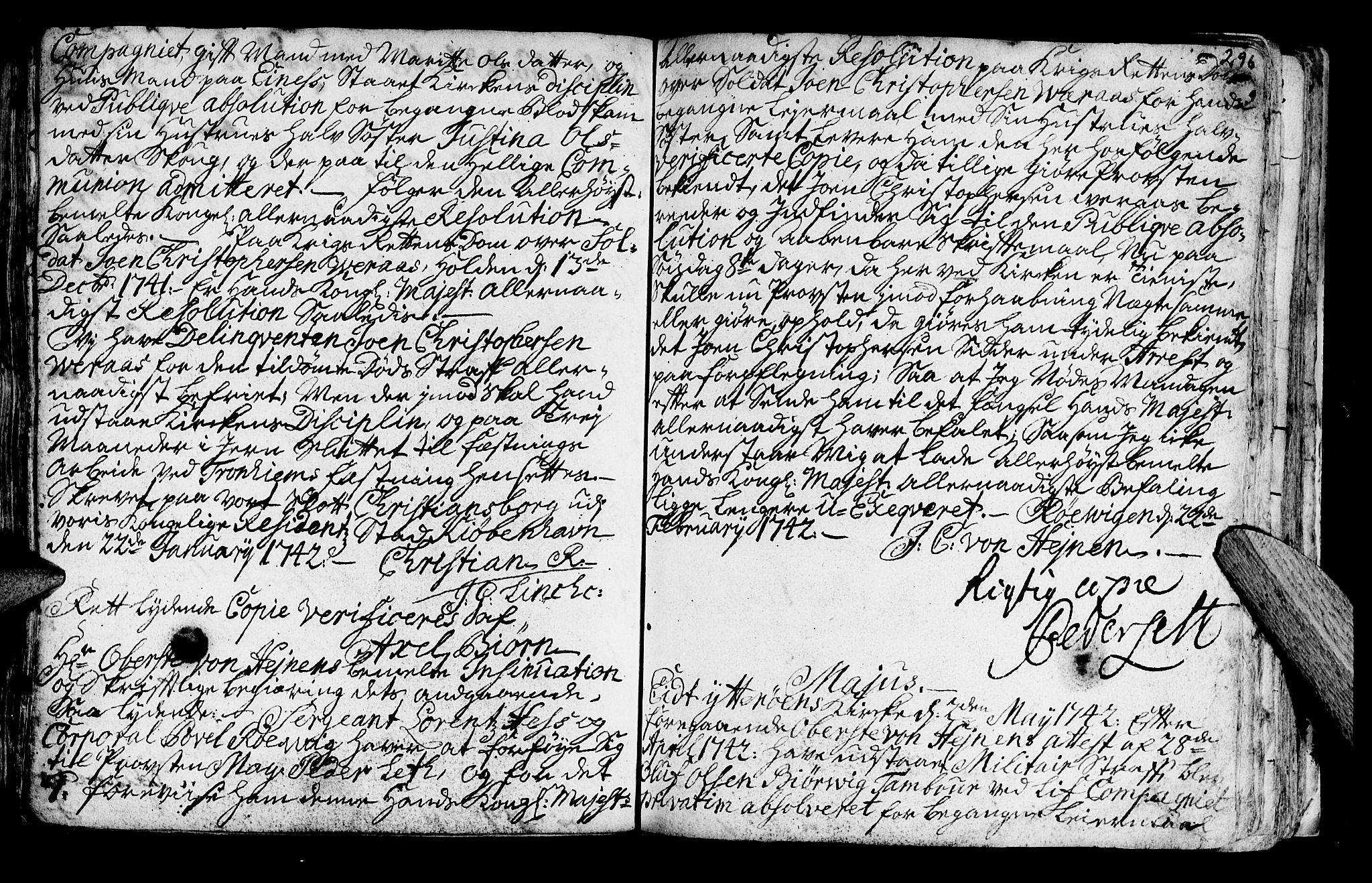 Ministerialprotokoller, klokkerbøker og fødselsregistre - Nord-Trøndelag, SAT/A-1458/722/L0215: Parish register (official) no. 722A02, 1718-1755, p. 296