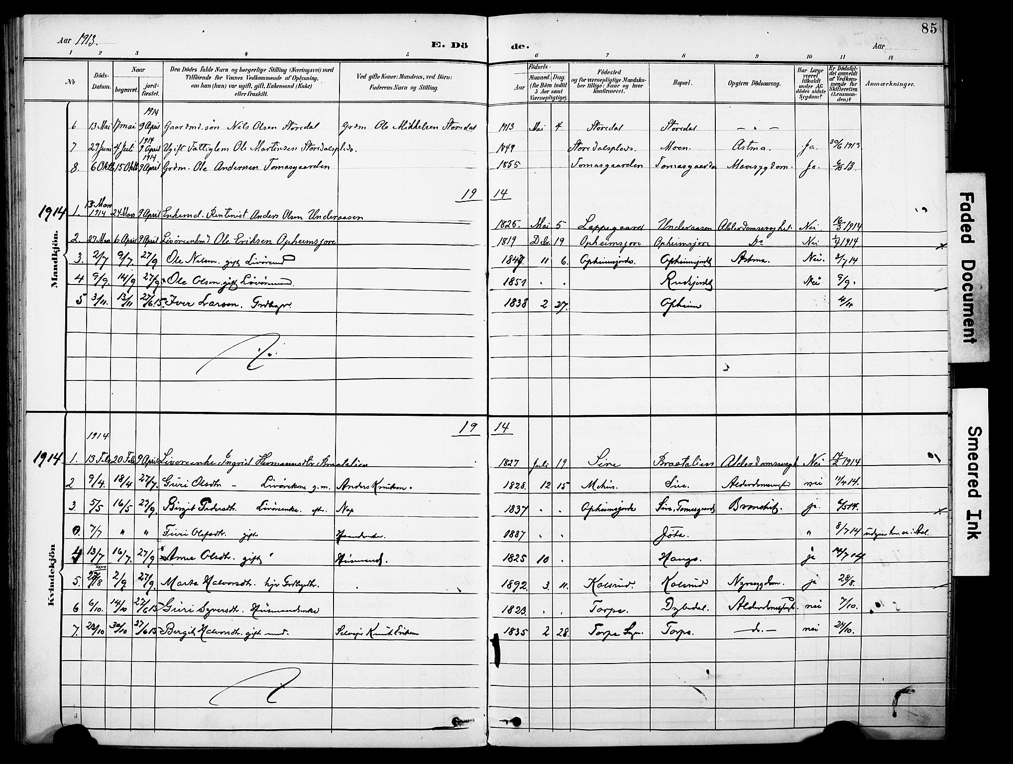 Ål kirkebøker, AV/SAKO-A-249/F/Fb/L0002: Parish register (official) no. II 2, 1900-1933, p. 85