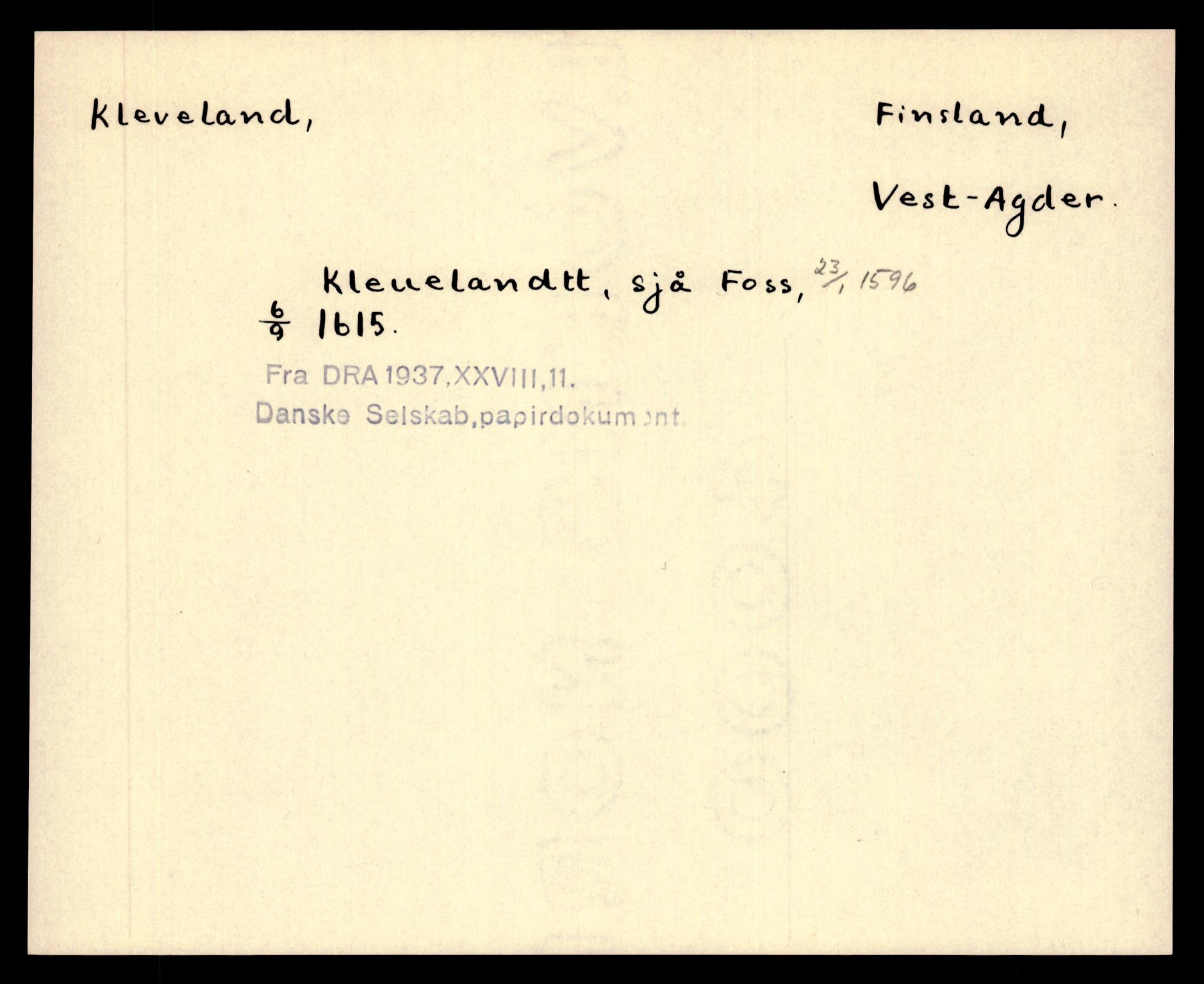 Riksarkivets diplomsamling, AV/RA-EA-5965/F35/F35e/L0025: Registreringssedler Vest-Agder 1, 1400-1700, p. 273