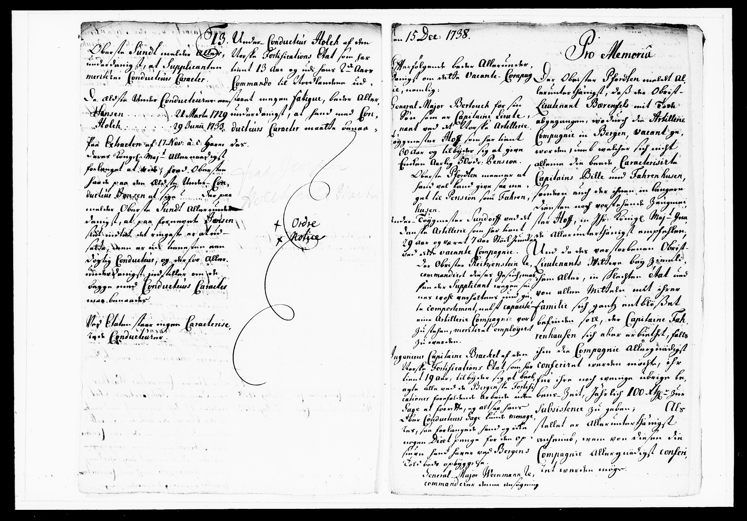 Krigskollegiet, Krigskancelliet, DRA/A-0006/-/1143-1150: Refererede sager, 1738, p. 552