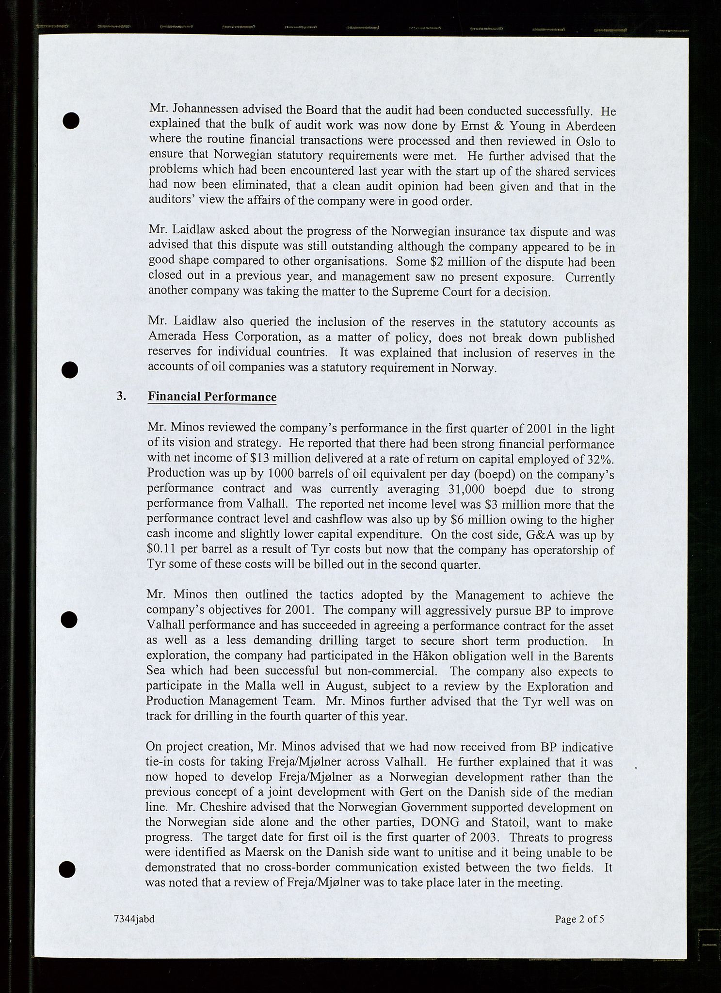 Pa 1766 - Hess Norge AS, SAST/A-102451/A/Aa/L0004: Referater og sakspapirer, 1999-2002, p. 183