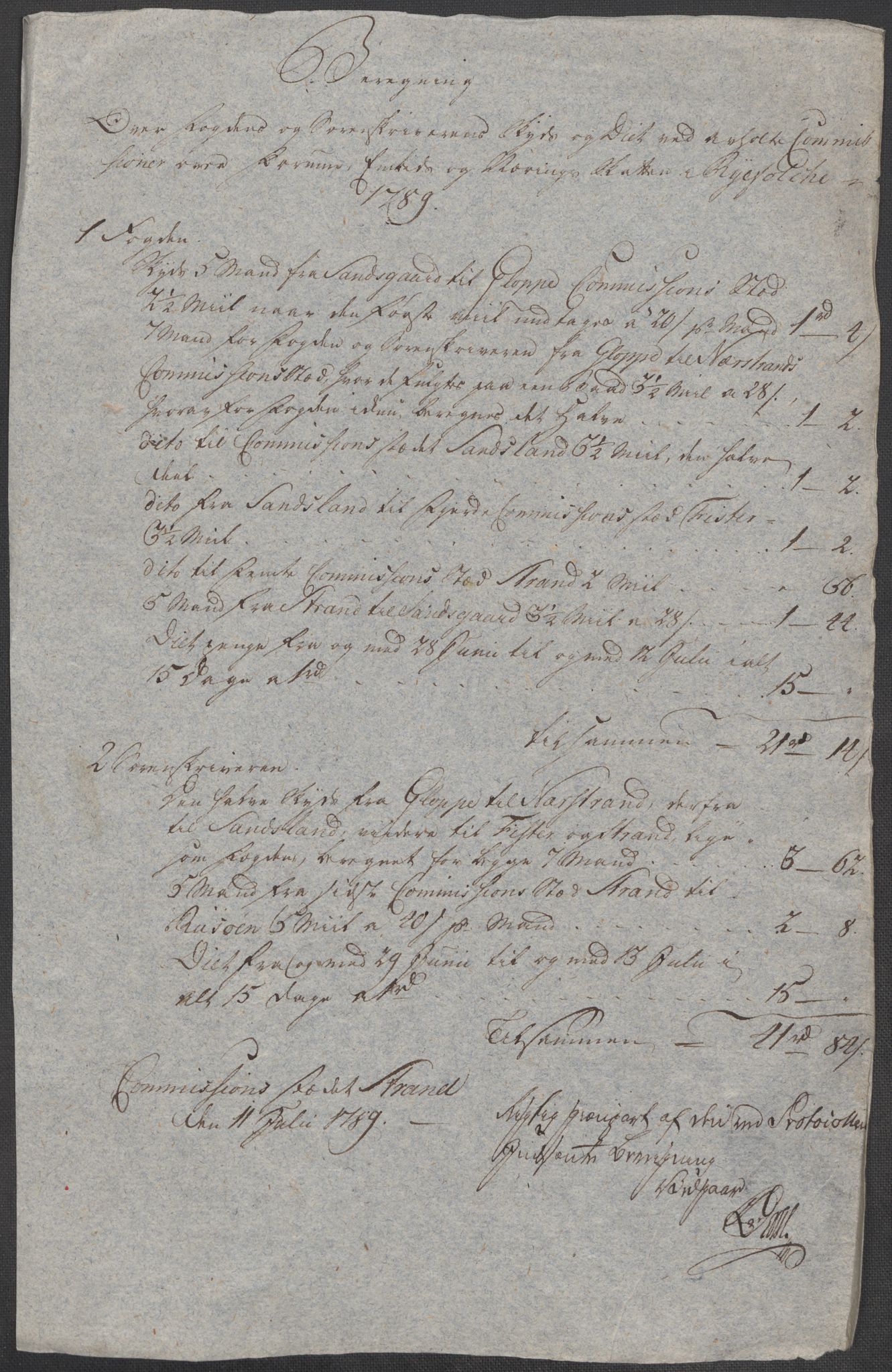 Rentekammeret inntil 1814, Reviderte regnskaper, Mindre regnskaper, AV/RA-EA-4068/Rf/Rfe/L0039: Rosendal baroni, Ryfylke fogderi, 1789, p. 172