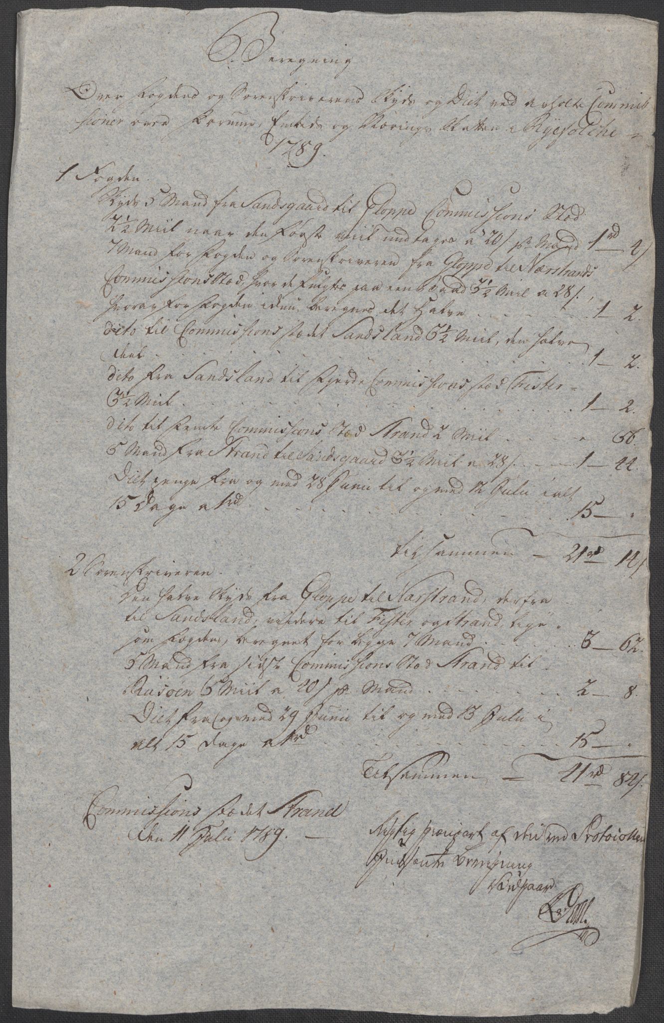 Rentekammeret inntil 1814, Reviderte regnskaper, Mindre regnskaper, AV/RA-EA-4068/Rf/Rfe/L0039: Rosendal baroni, Ryfylke fogderi, 1789, p. 172