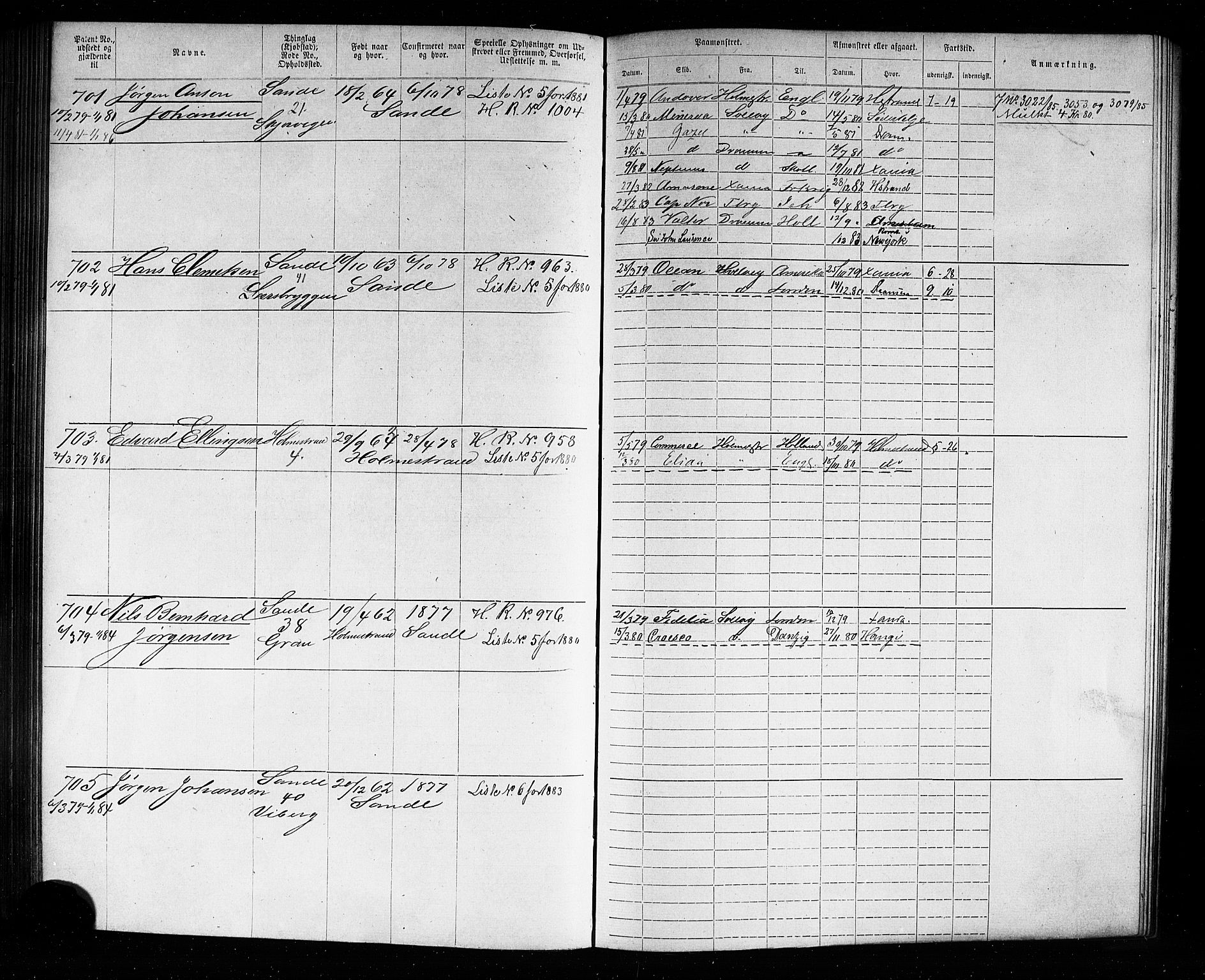 Holmestrand innrulleringskontor, AV/SAKO-A-1151/F/Fb/L0001: Annotasjonsrulle, 1868-1886, p. 144