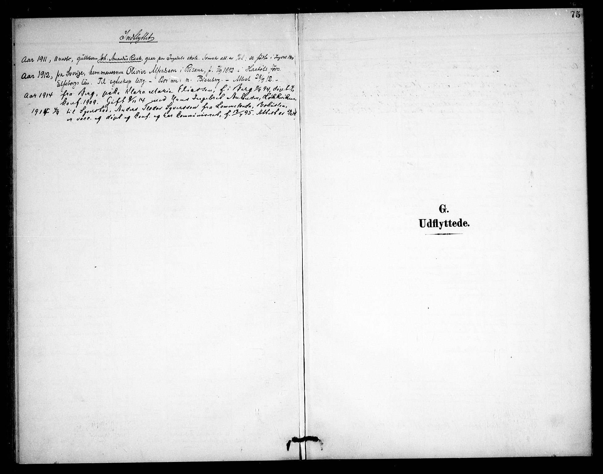 Skjeberg prestekontor Kirkebøker, SAO/A-10923/F/Fc/L0002: Parish register (official) no. III 2, 1898-1915, p. 75