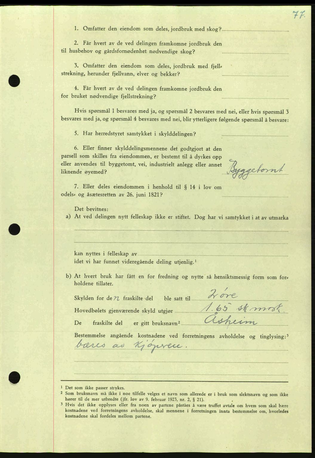 Nordmøre sorenskriveri, AV/SAT-A-4132/1/2/2Ca: Mortgage book no. A100a, 1945-1945, Diary no: : 1199/1945