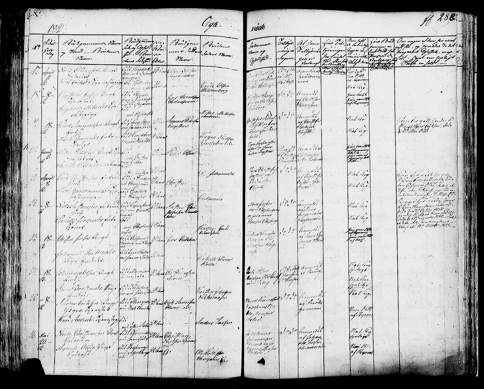 Ringsaker prestekontor, AV/SAH-PREST-014/K/Ka/L0007: Parish register (official) no. 7A, 1826-1837, p. 288