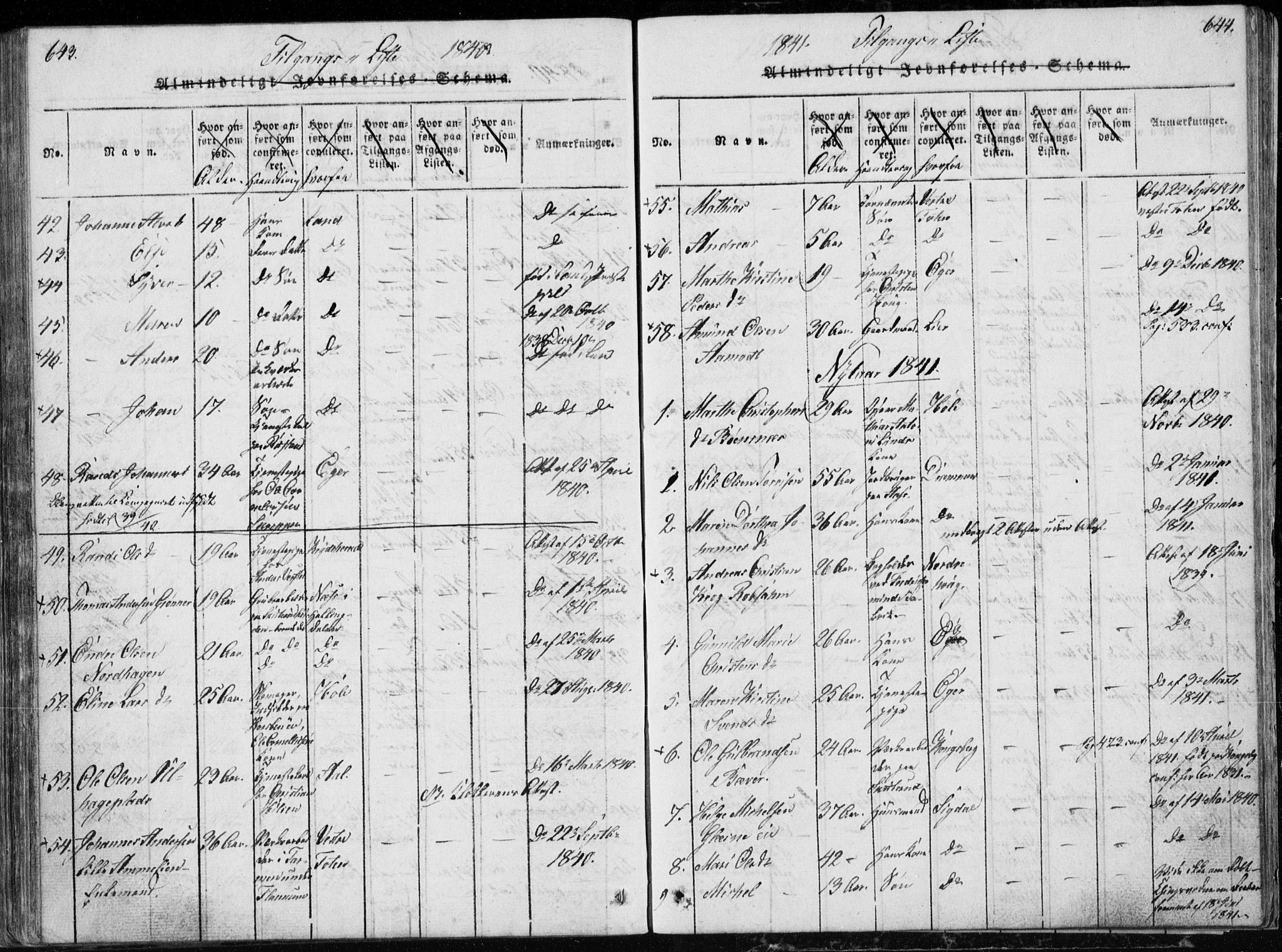 Modum kirkebøker, AV/SAKO-A-234/G/Ga/L0002: Parish register (copy) no. I 2, 1824-1832, p. 643-644