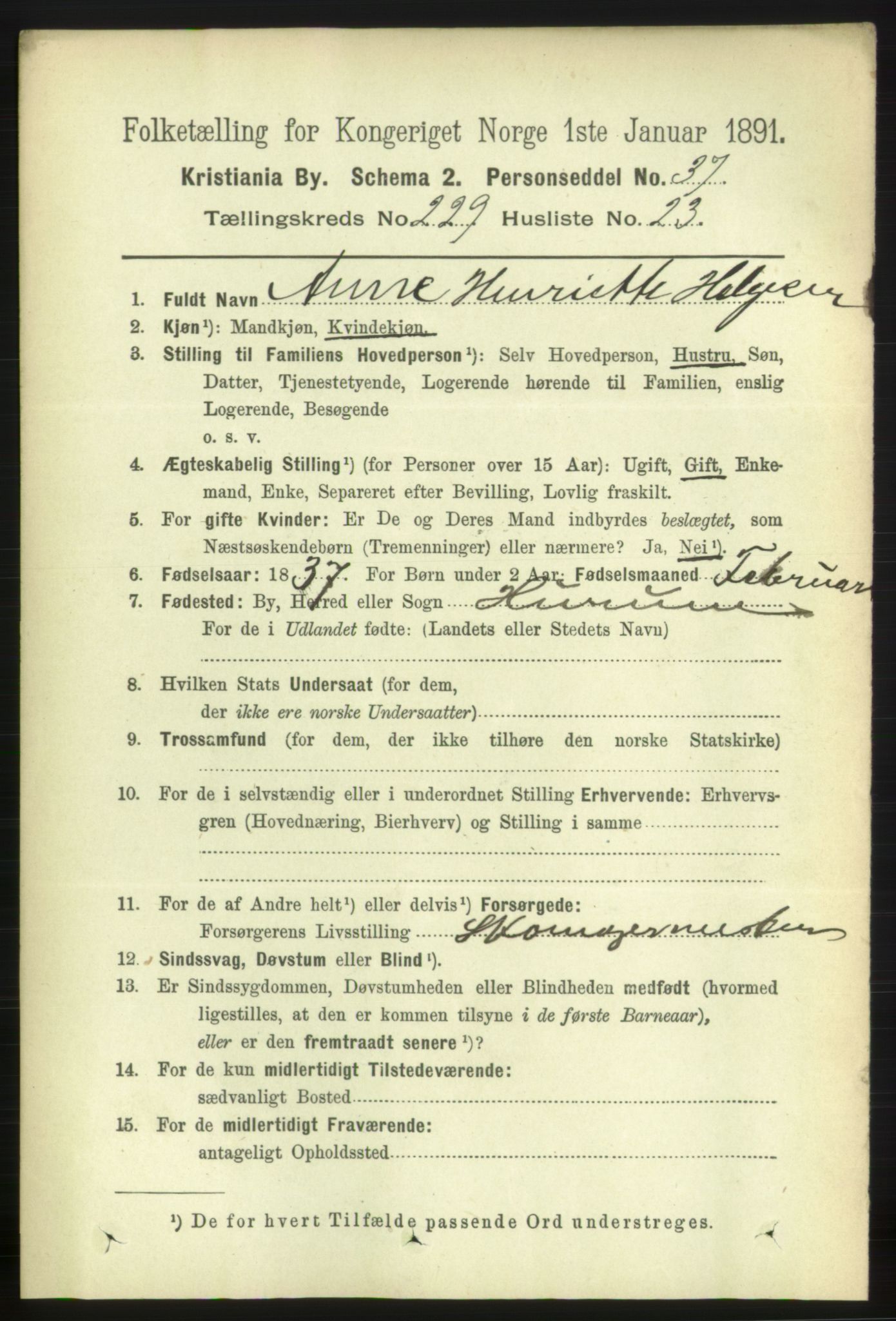 RA, 1891 census for 0301 Kristiania, 1891, p. 141032