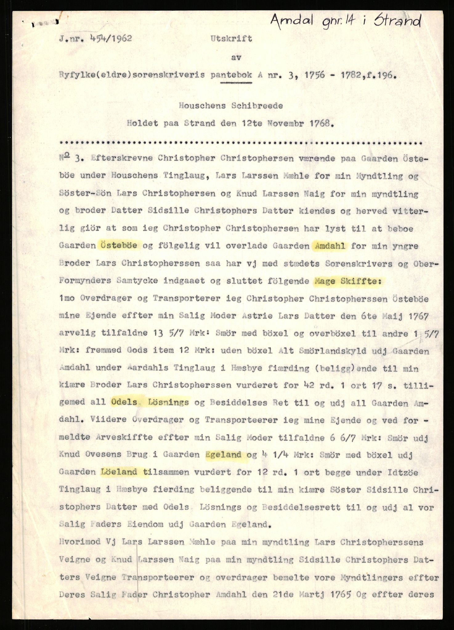 Statsarkivet i Stavanger, SAST/A-101971/03/Y/Yj/L0002: Avskrifter sortert etter gårdsnavn: Amdal indre - Askeland, 1750-1930, p. 120