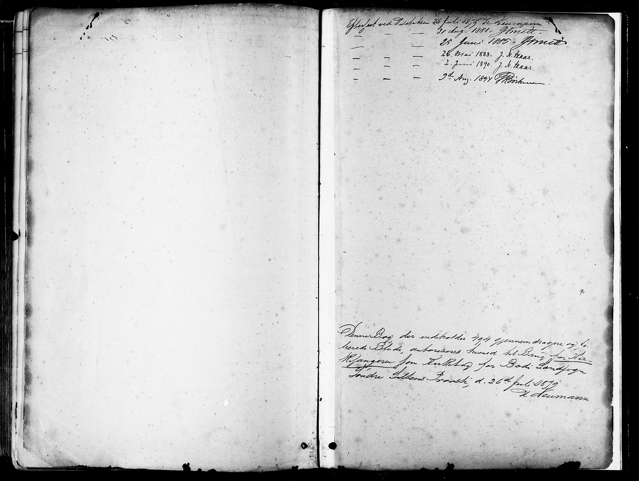 Ministerialprotokoller, klokkerbøker og fødselsregistre - Nordland, AV/SAT-A-1459/802/L0054: Parish register (official) no. 802A01, 1879-1893