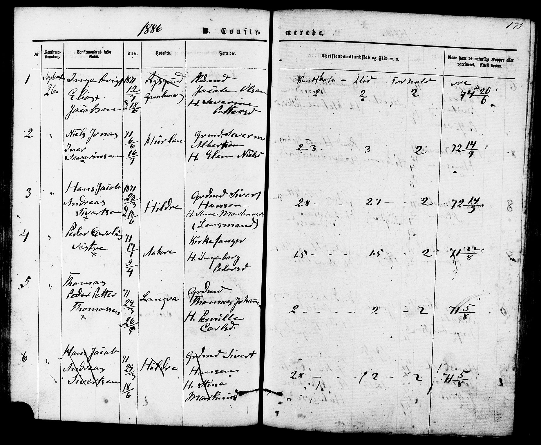 Ministerialprotokoller, klokkerbøker og fødselsregistre - Møre og Romsdal, AV/SAT-A-1454/536/L0500: Parish register (official) no. 536A09, 1876-1889, p. 172