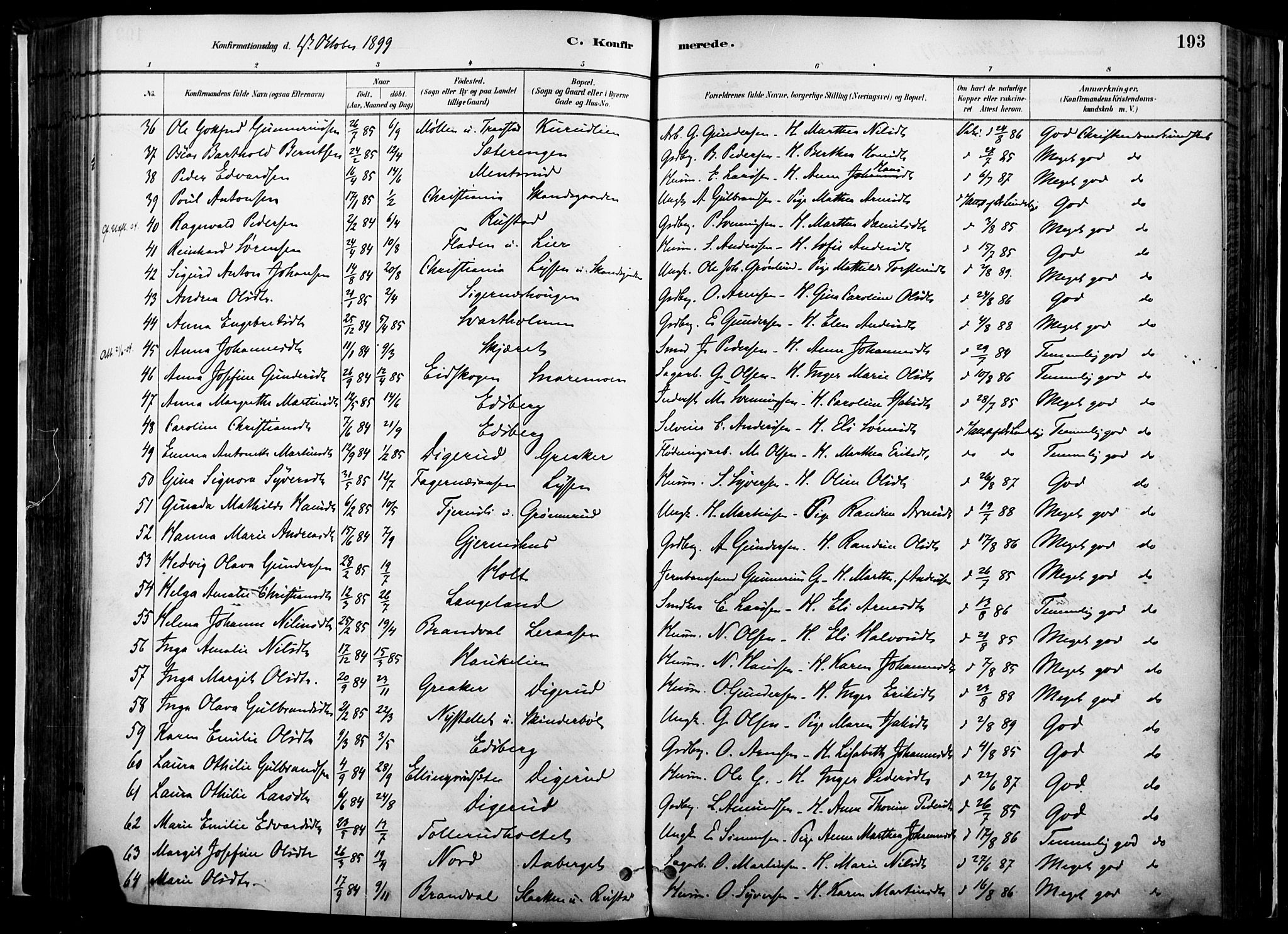 Vinger prestekontor, AV/SAH-PREST-024/H/Ha/Haa/L0014: Parish register (official) no. 14, 1881-1900, p. 193