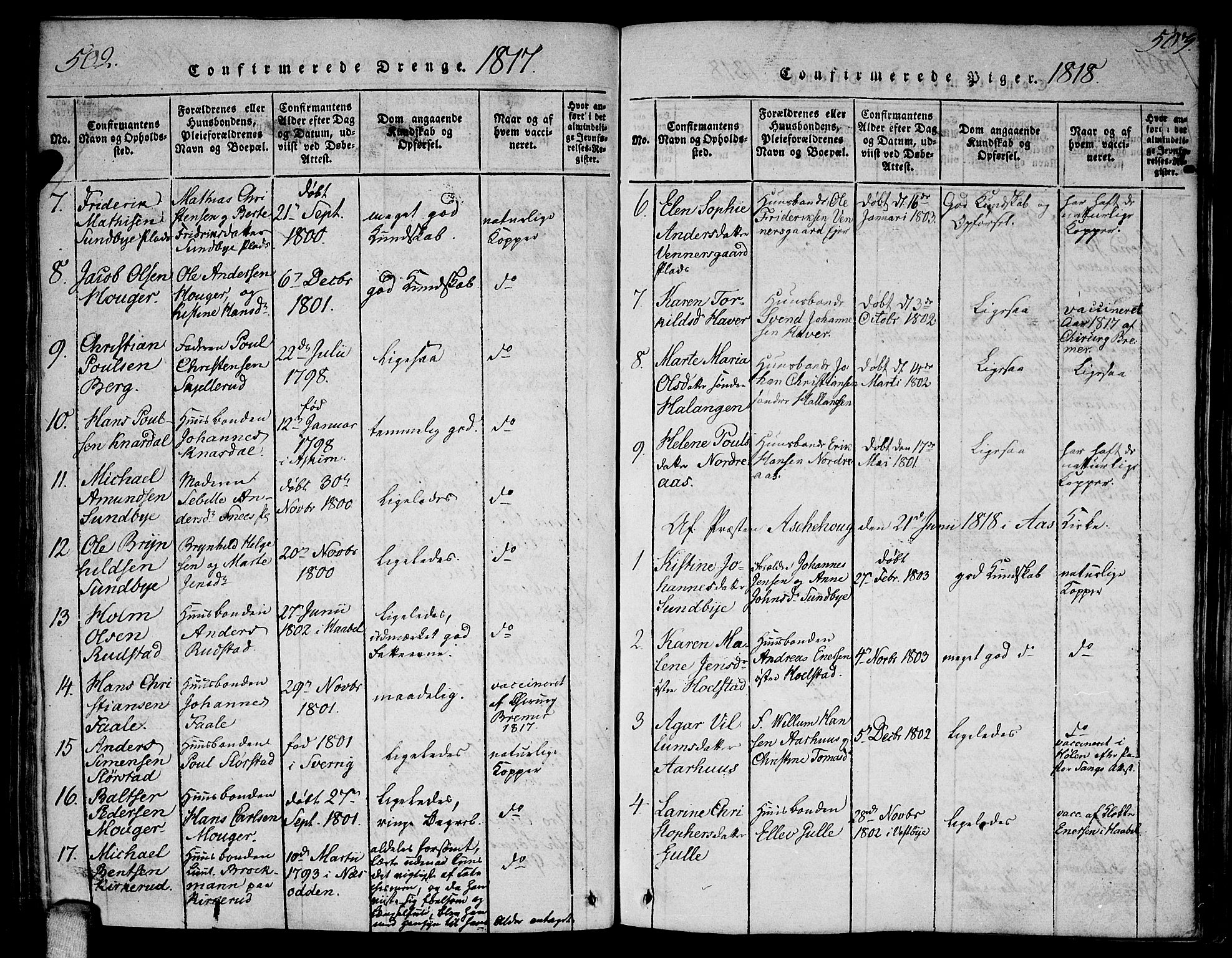 Ås prestekontor Kirkebøker, AV/SAO-A-10894/F/Fa/L0003: Parish register (official) no. I 3, 1814-1818, p. 502-503