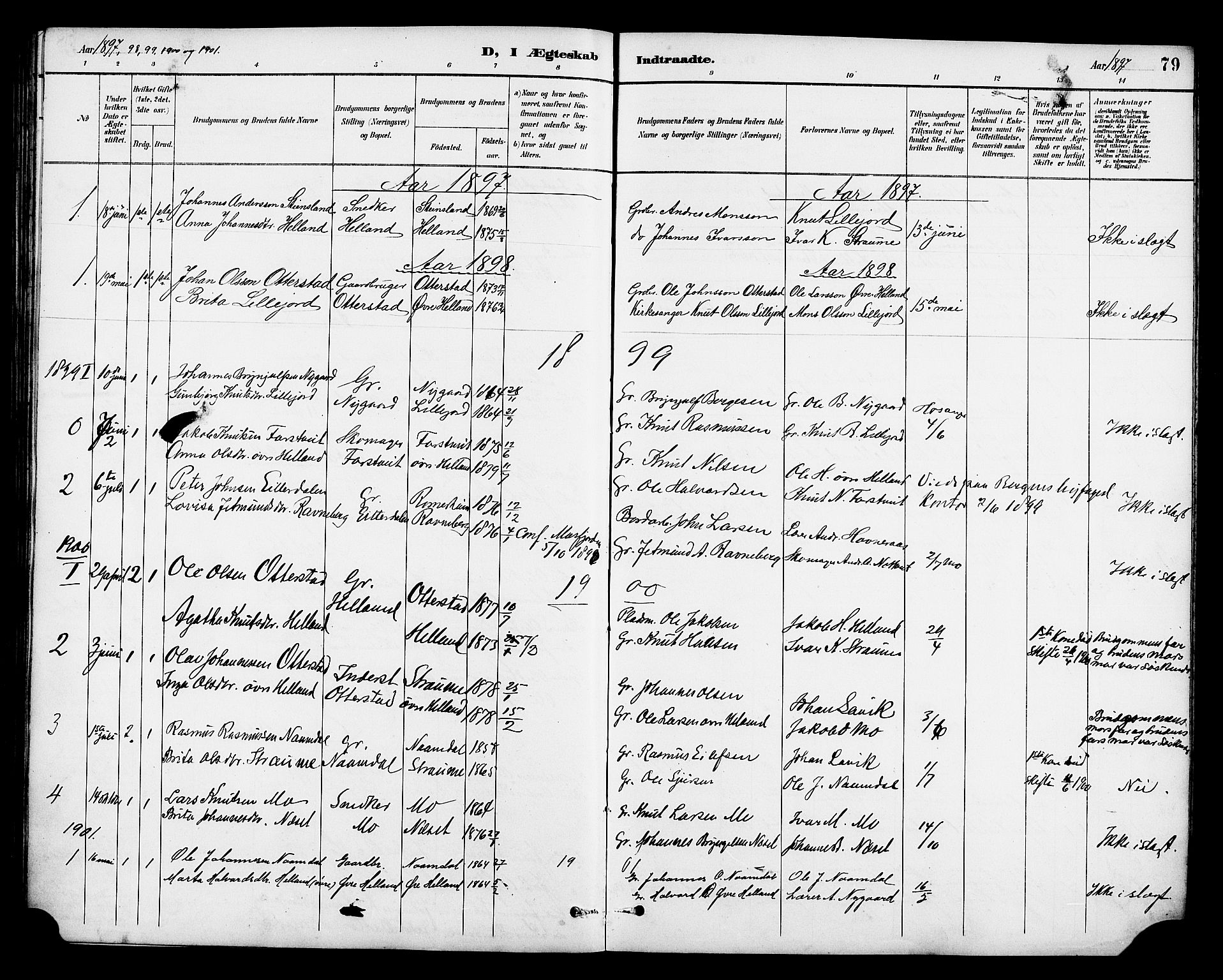 Osterfjorden Soknepresembete, SAB/A-77301: Parish register (copy) no. B 2, 1891-1922, p. 79