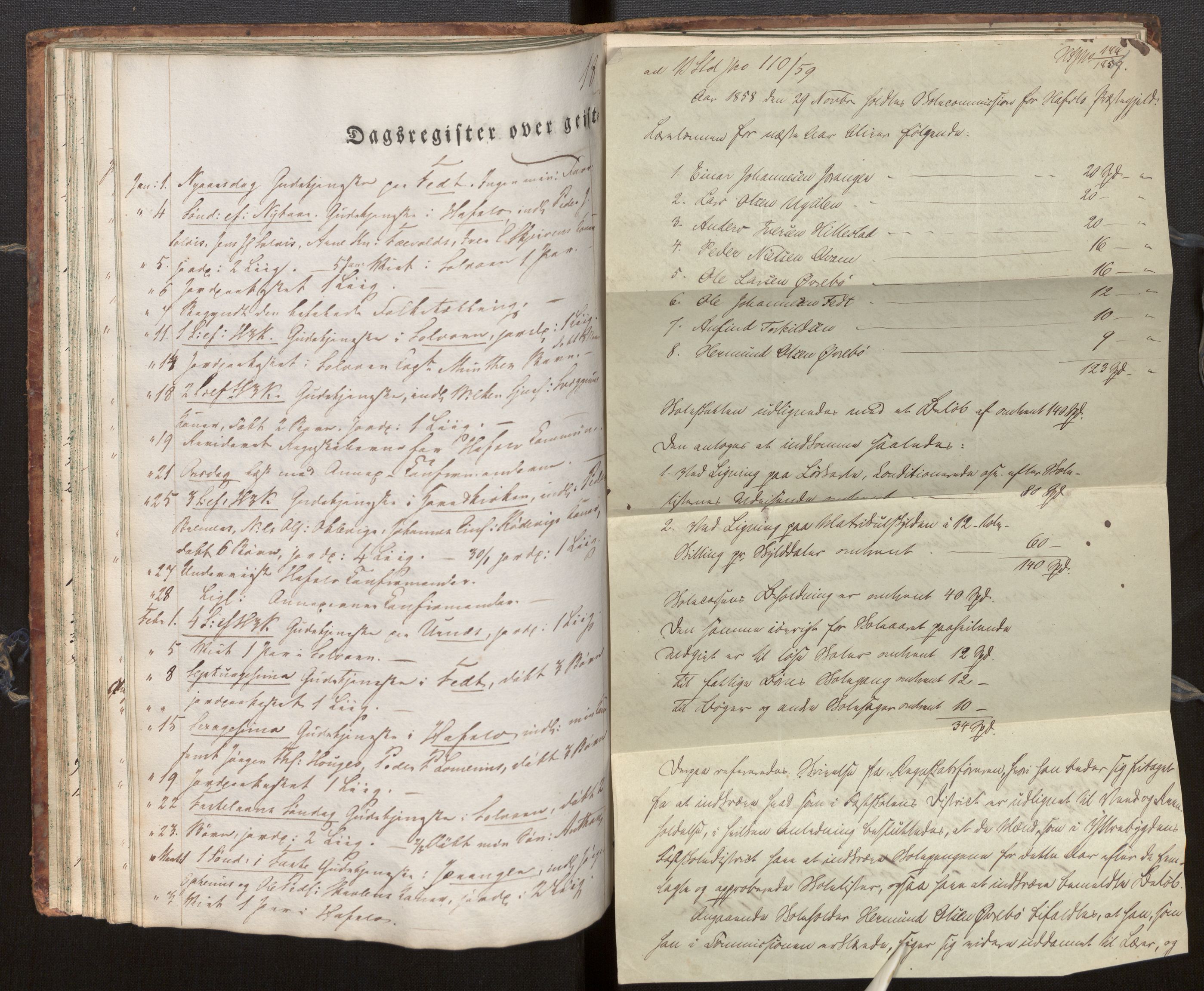 Hafslo sokneprestembete, SAB/A-80301/H/Haa/Haaf/L0001: Diary records no. F 1, 1834-1854, p. 41