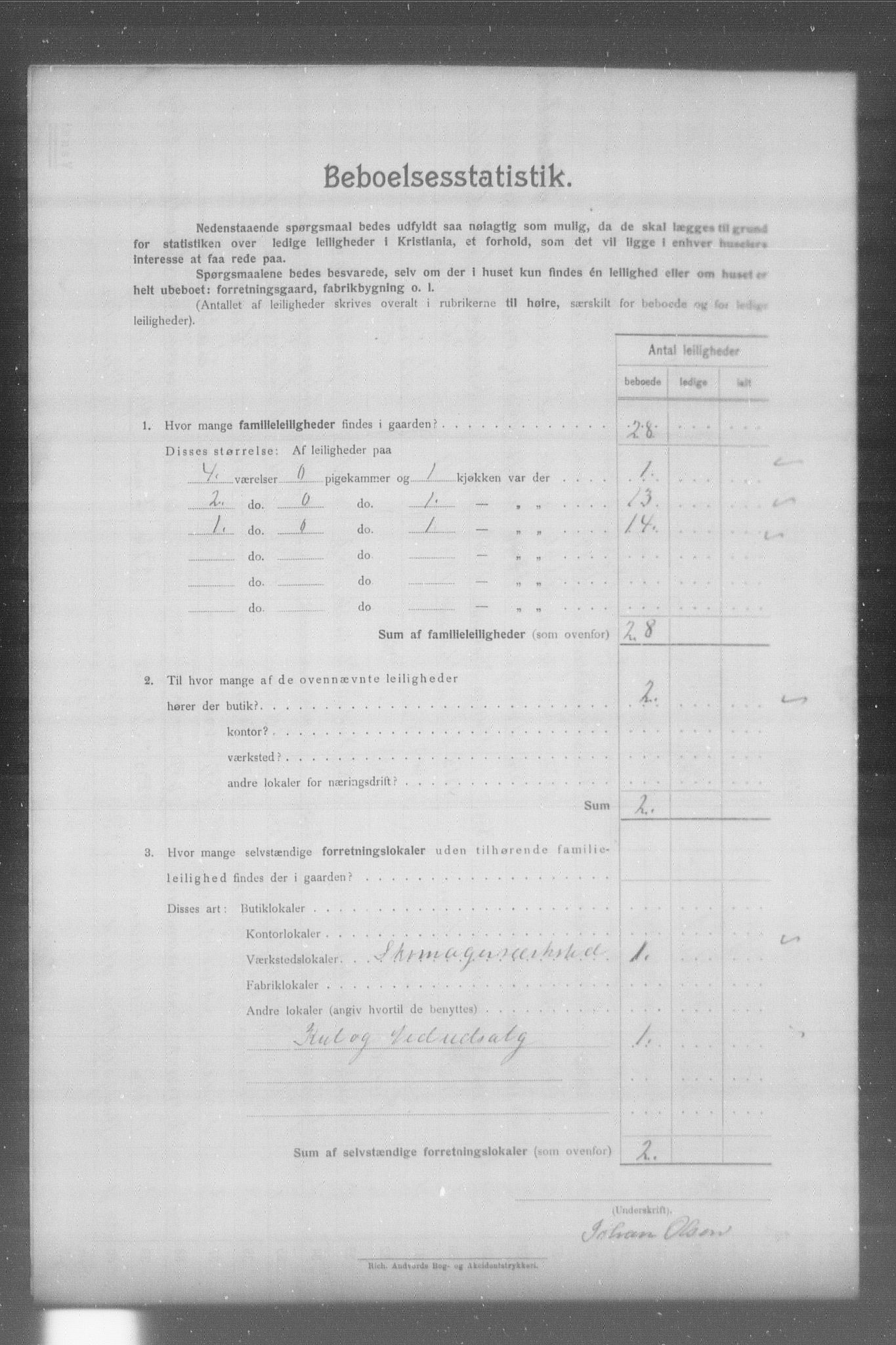 OBA, Municipal Census 1904 for Kristiania, 1904, p. 23272