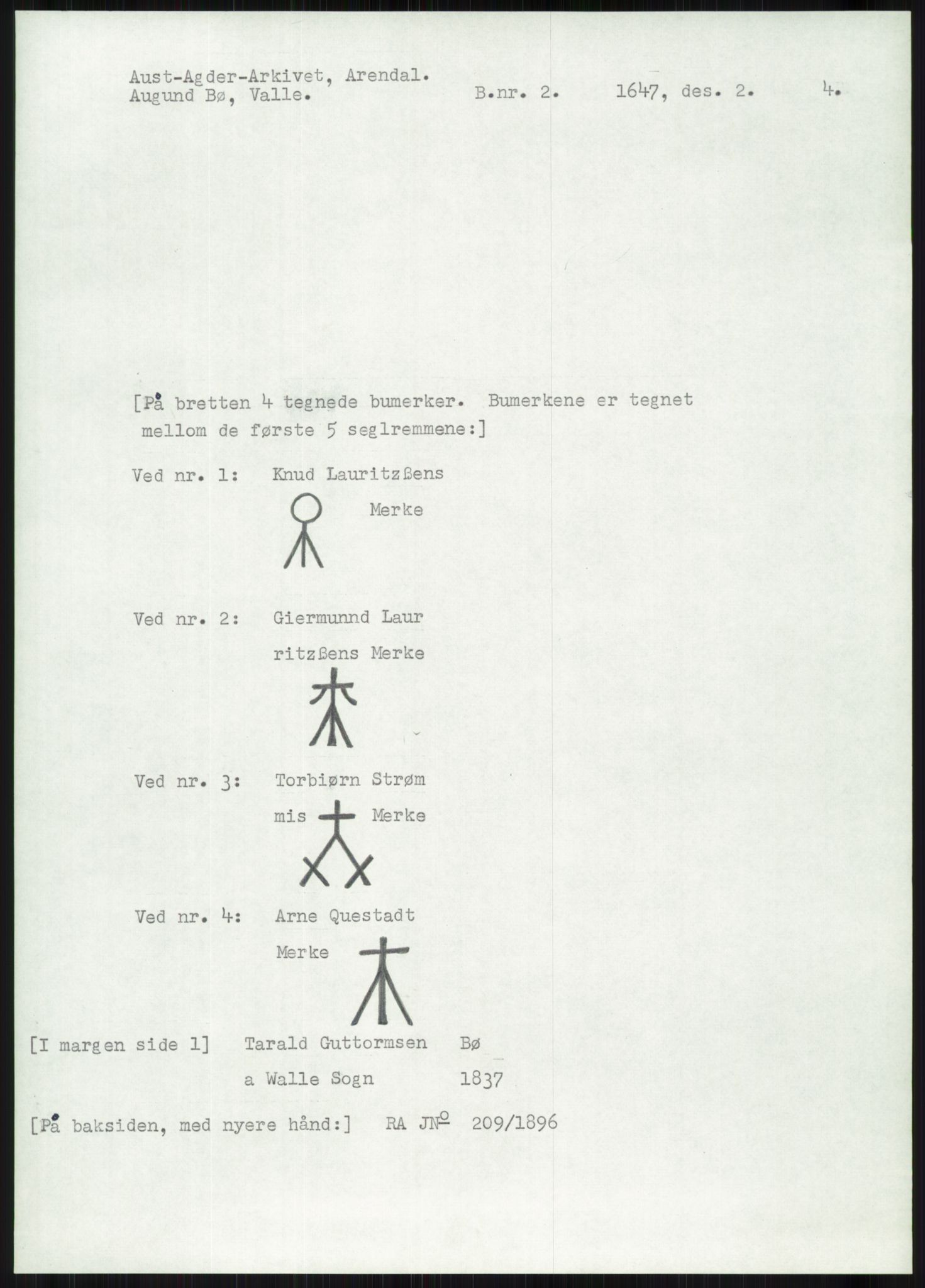 Samlinger til kildeutgivelse, Diplomavskriftsamlingen, AV/RA-EA-4053/H/Ha, p. 1268