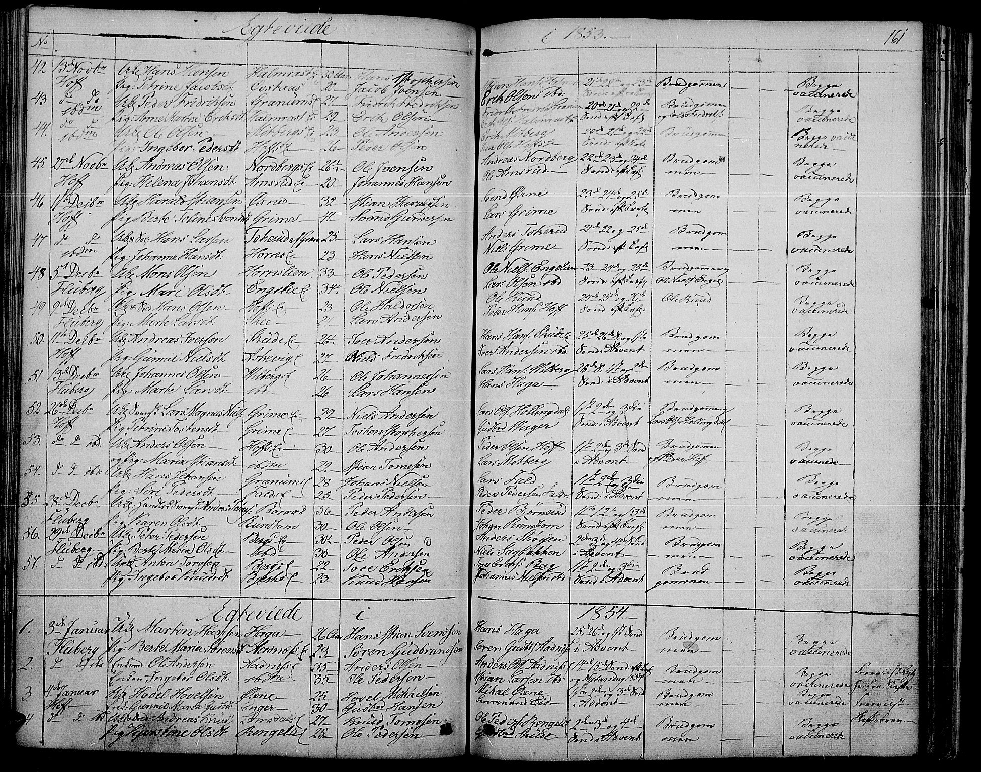 Søndre Land prestekontor, SAH/PREST-122/L/L0001: Parish register (copy) no. 1, 1849-1883, p. 161