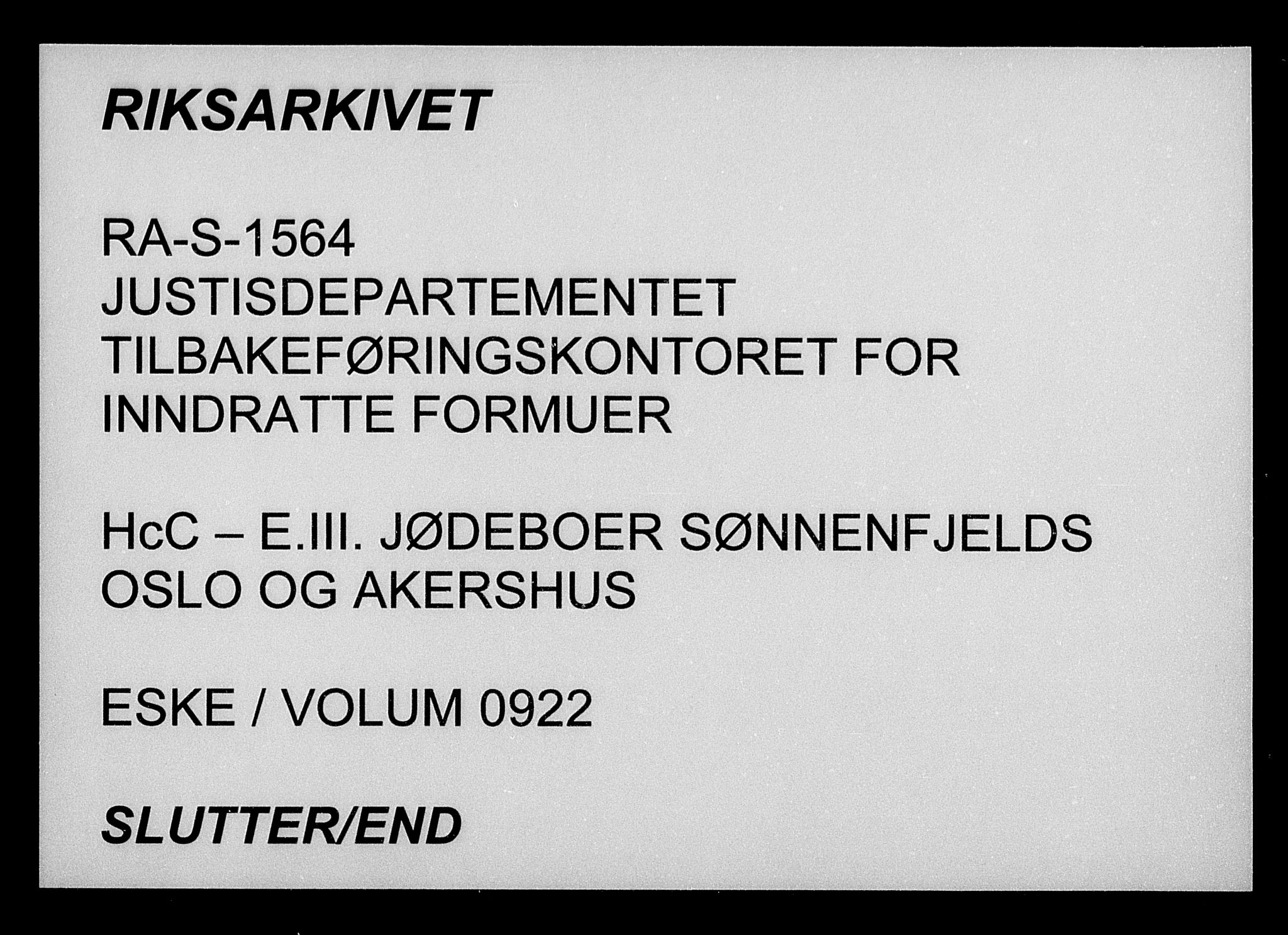 Justisdepartementet, Tilbakeføringskontoret for inndratte formuer, AV/RA-S-1564/H/Hc/Hcc/L0922: --, 1945-1947, p. 613