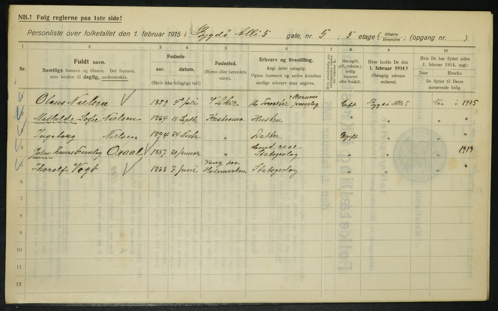 OBA, Municipal Census 1915 for Kristiania, 1915, p. 10211