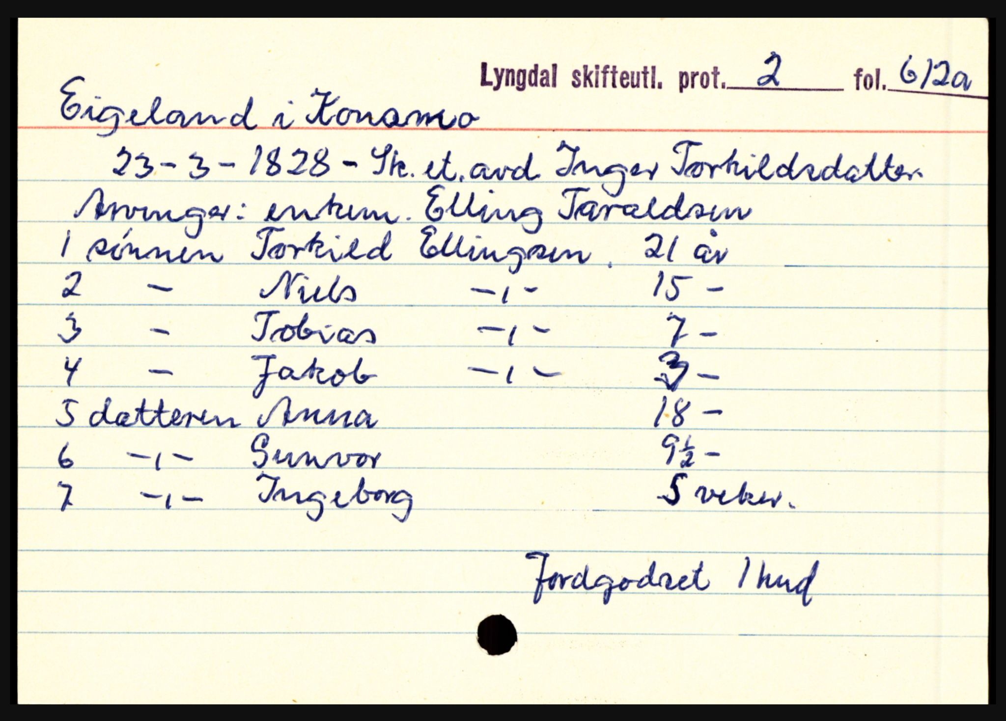 Lyngdal sorenskriveri, SAK/1221-0004/H, p. 1929