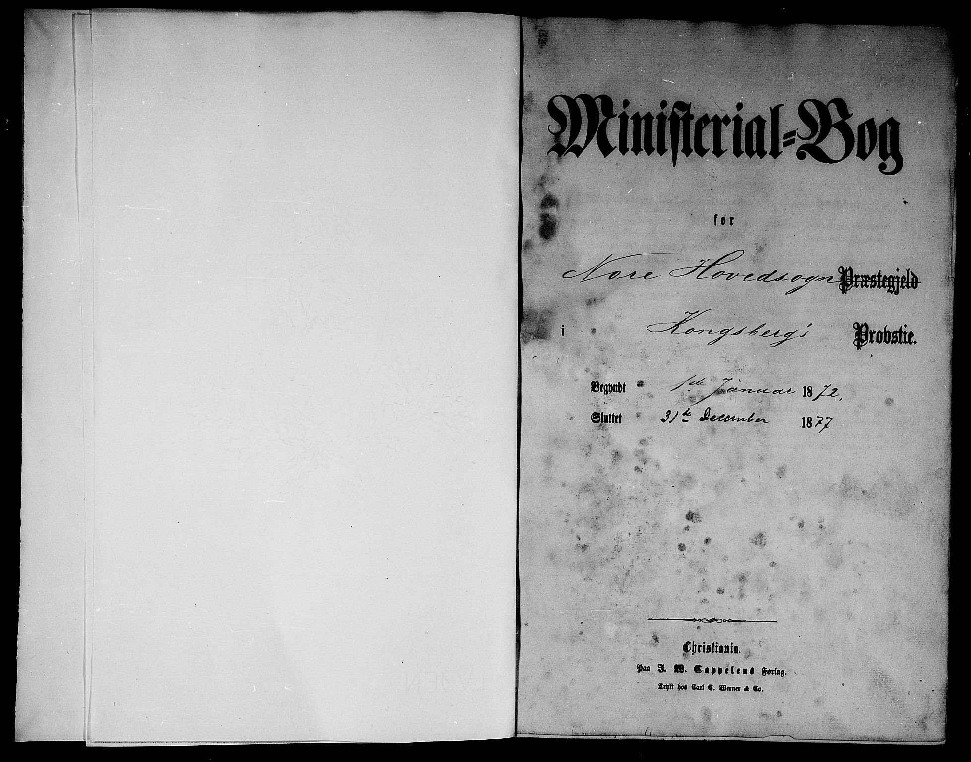 Nore kirkebøker, AV/SAKO-A-238/G/Ga/L0001: Parish register (copy) no. I 1, 1872-1877