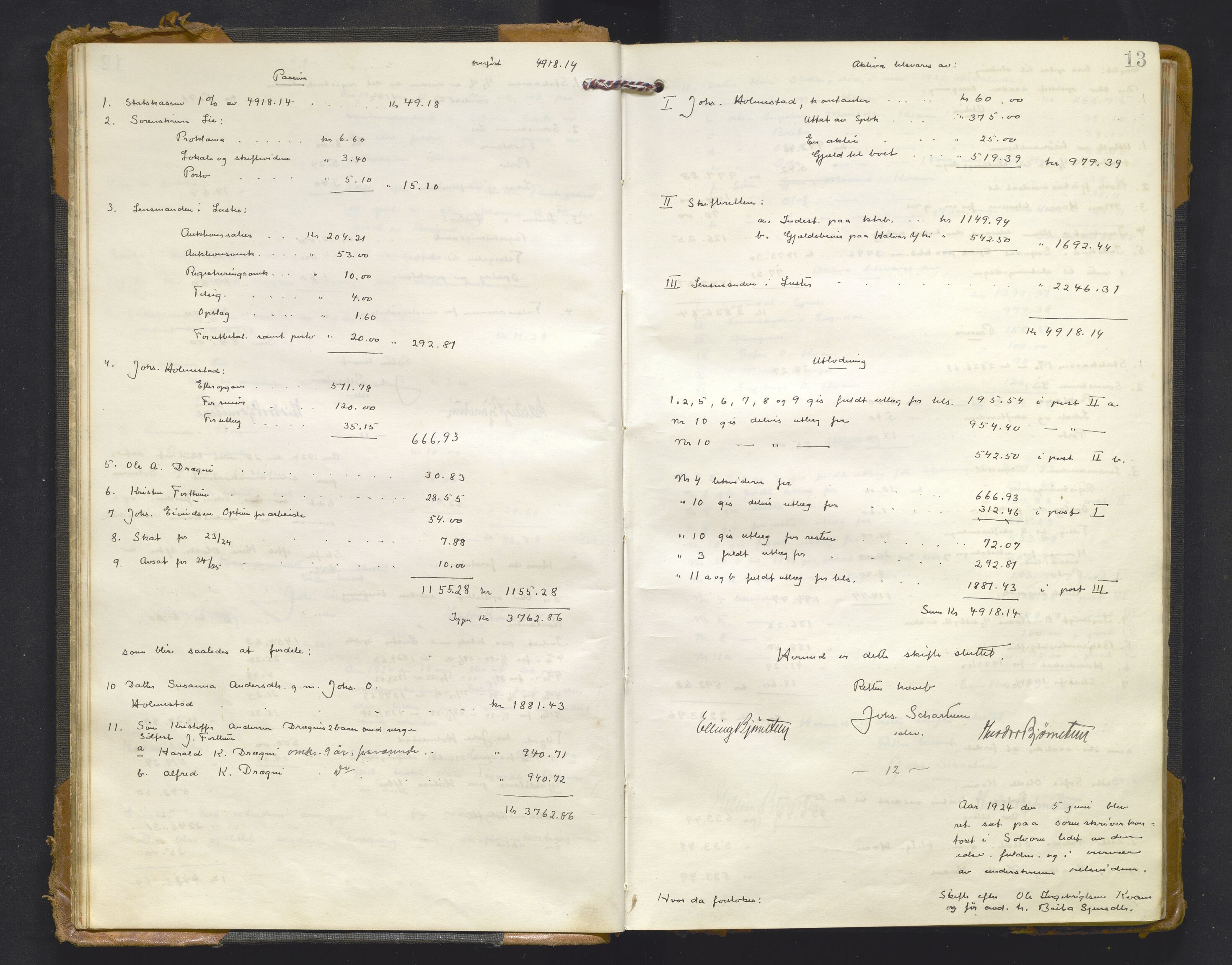 Indre Sogn tingrett, AV/SAB-A-3301/1/H/Hd/L0009: Skifteutlodningsprotokoll 9, 1923-1932, p. 12b-13a
