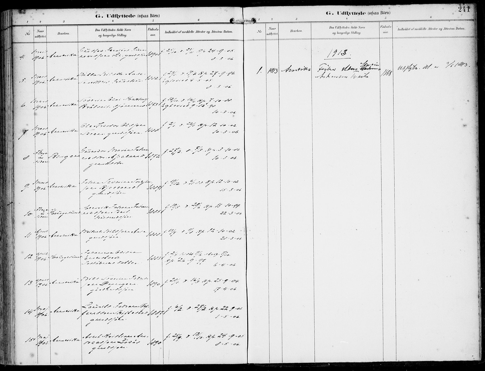 Sveio Sokneprestembete, AV/SAB-A-78501/H/Haa: Parish register (official) no. B  3, 1894-1906, p. 241