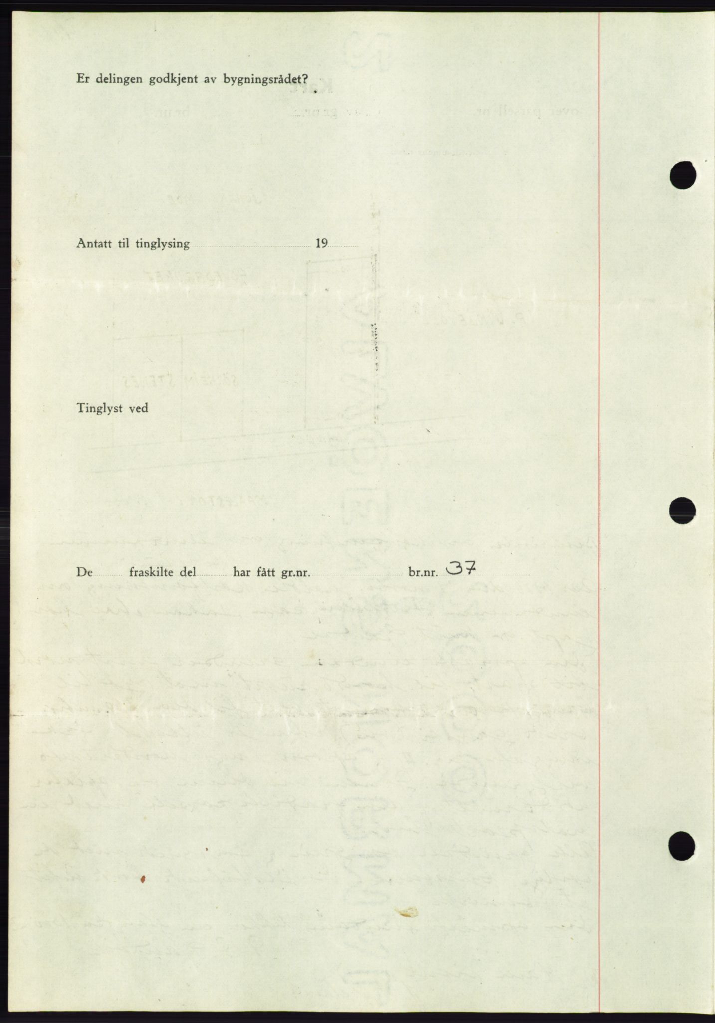 Søre Sunnmøre sorenskriveri, AV/SAT-A-4122/1/2/2C/L0063: Mortgage book no. 57, 1937-1937, Diary no: : 1090/1937