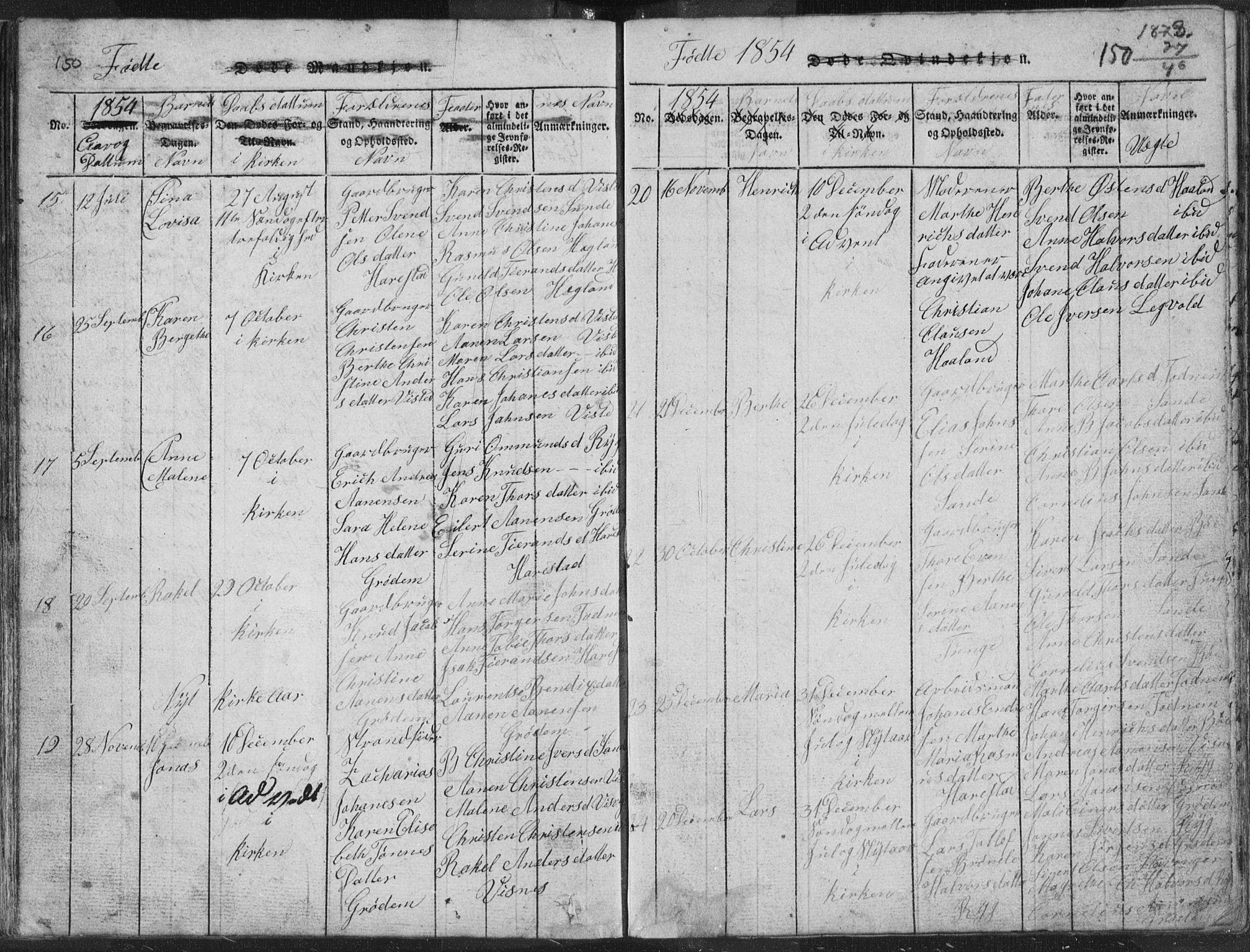 Hetland sokneprestkontor, AV/SAST-A-101826/30/30BA/L0001: Parish register (official) no. A 1, 1816-1856, p. 150