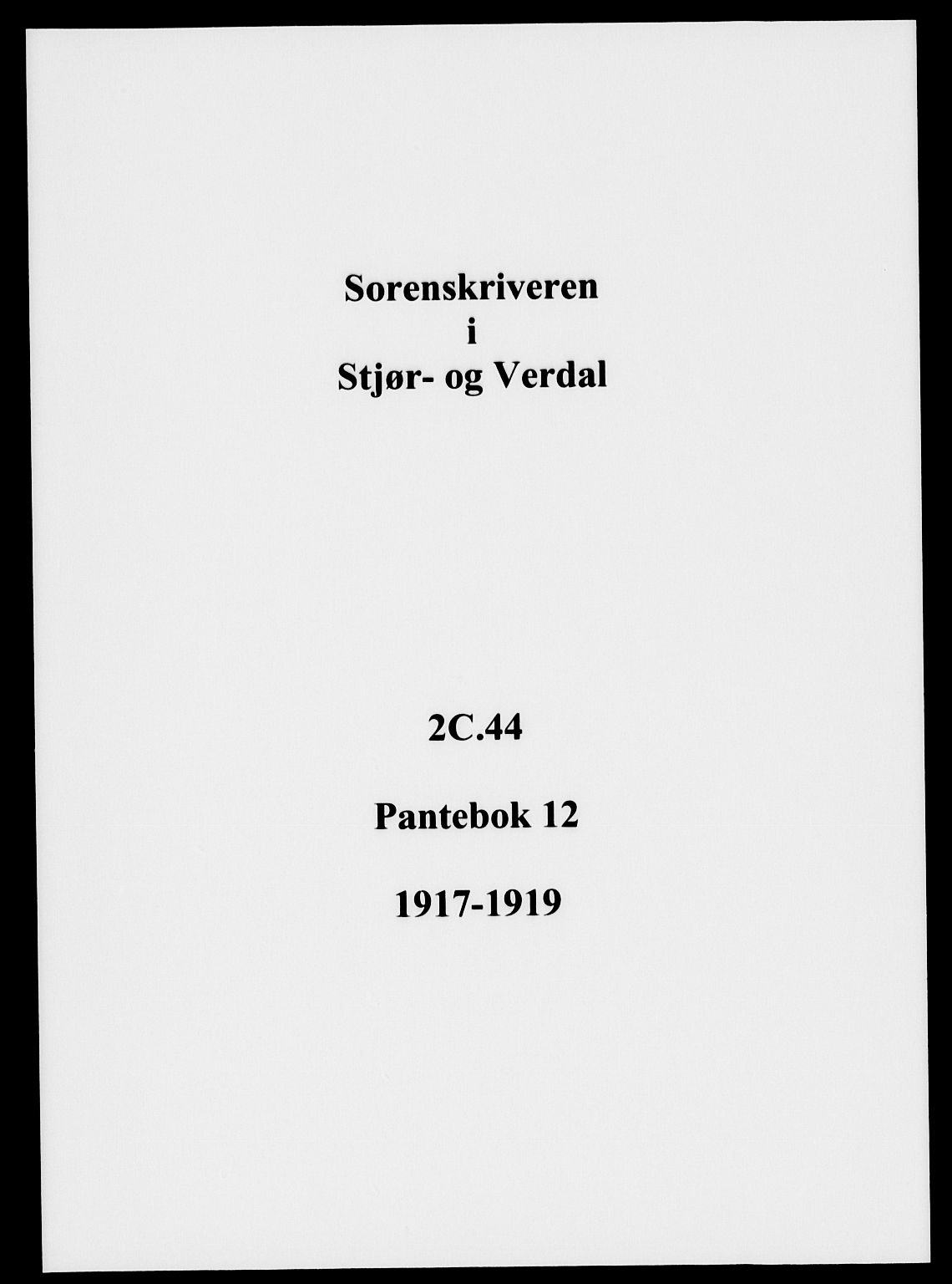Stjør- og Verdal sorenskriveri, AV/SAT-A-4167/1/2/2C/L0044: Mortgage book no. 12, 1917-1919