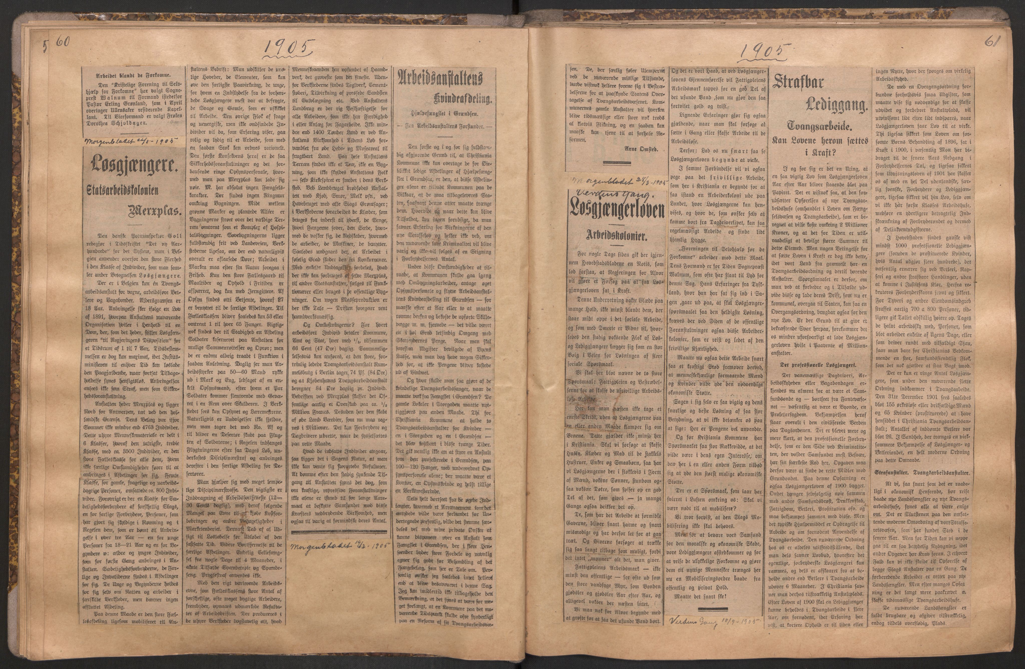 Norsk Misjon Blant Hjemløse, RA/PA-0793/F/Fv/L0534: Utklipp, 1897-1919, p. 60-61