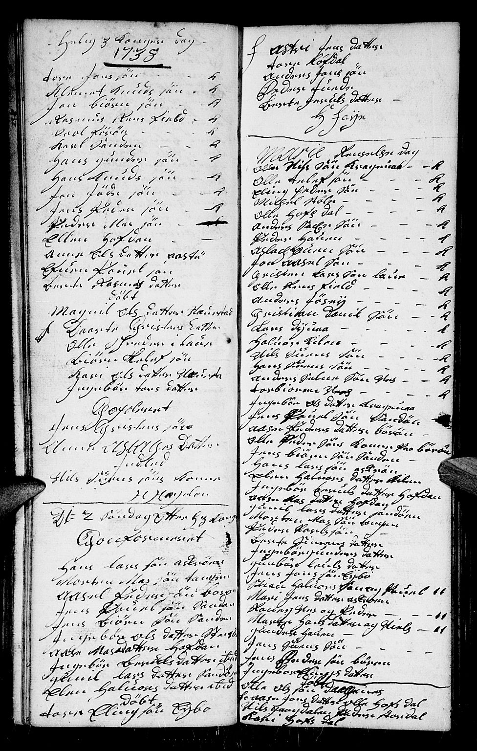 Dypvåg sokneprestkontor, AV/SAK-1111-0007/F/Fb/Fba/L0005: Parish register (copy) no. B 5, 1732-1746, p. 82